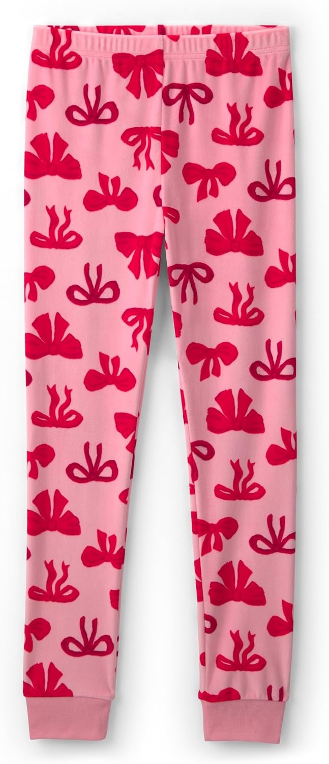 image:imageCarters Baby Girls 2piece Fleece PjsPink and Red Bows