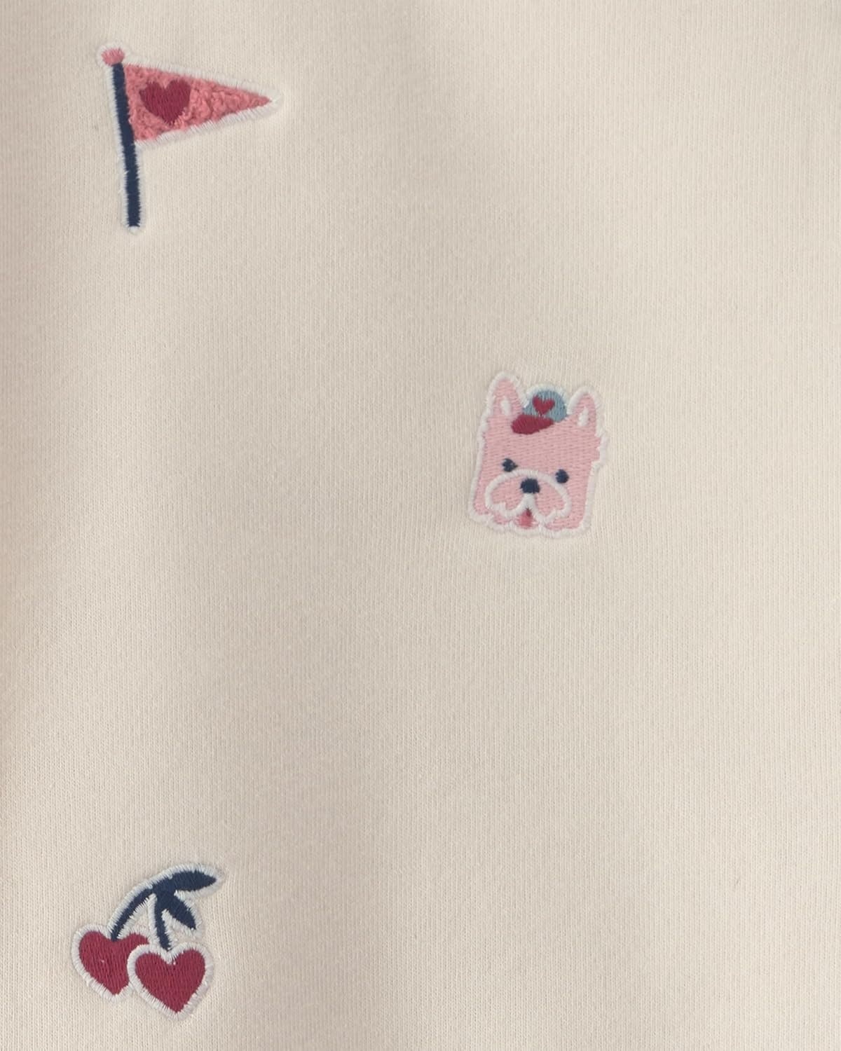 image:imageCarters Baby Girls 2piece Pant SetCream Pink Blue Bow