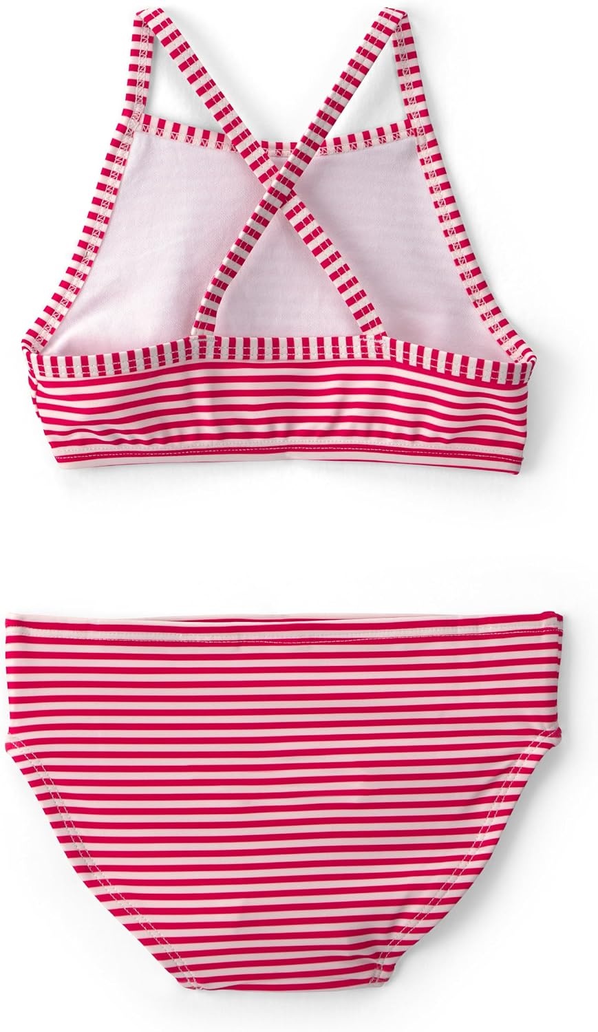 image:imageCarters Baby Girls 3piece Rashguard SetRedNavy Stripe