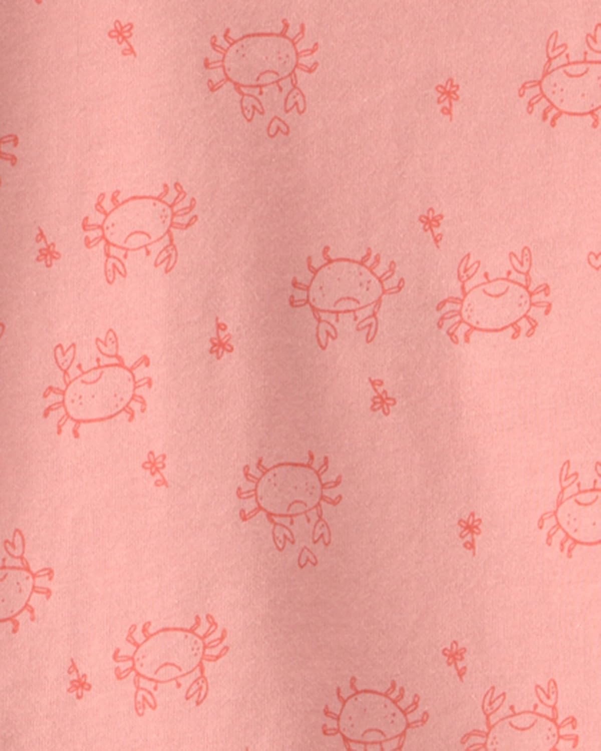 image:imageCarters Baby Girls 4piece Short SetPink Crab Stripes