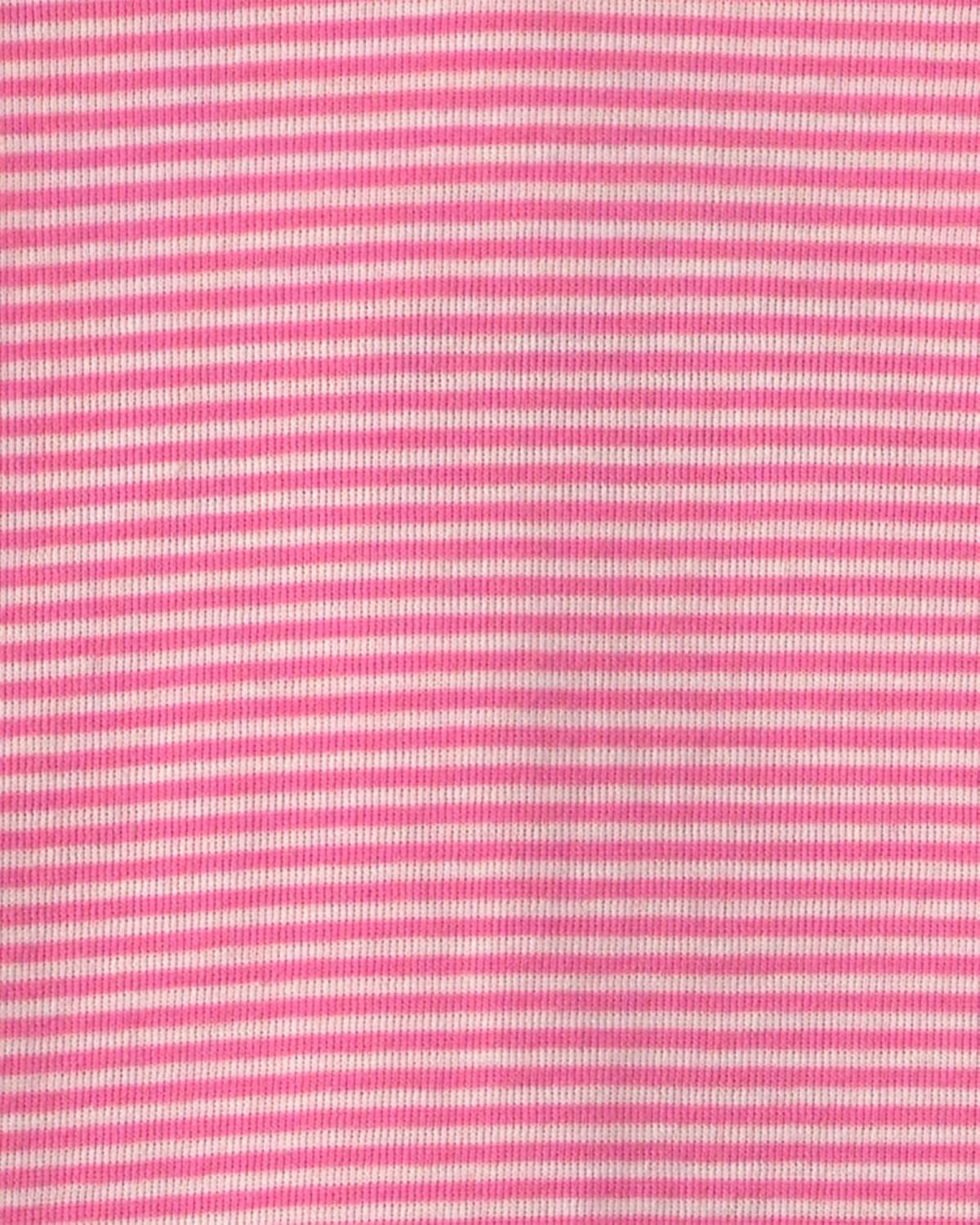 image:imageCarters Baby Girls 4piece Tight Fit Cotton Pajama SetPet Print WPink Stripe