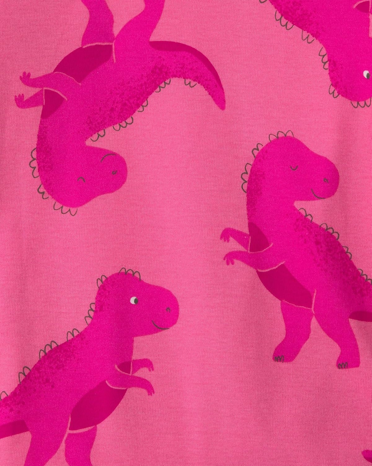image:imageCarters Baby Girls 4piece Tight Fit Cotton Pajama SetPink Dino