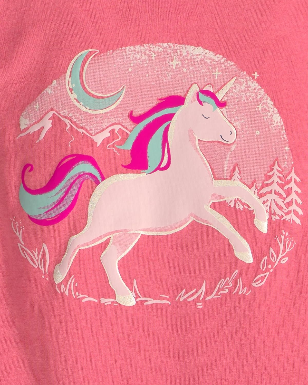 image:imageCarters Baby Girls 4piece Tight Fit Cotton Pajama SetPink Unicorn