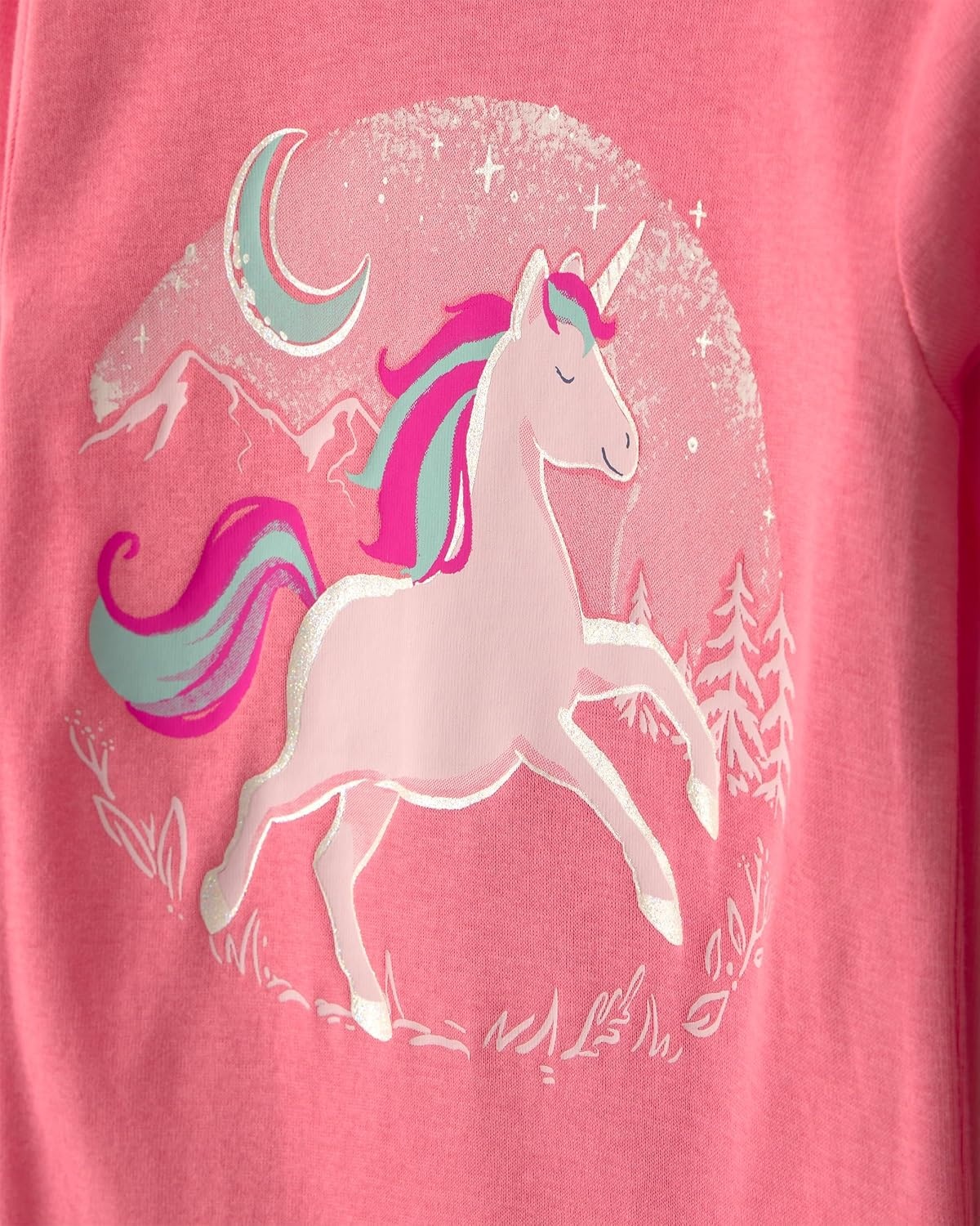 image:imageCarters Baby Girls 4piece Tight Fit Cotton Pajama SetPink Unicorn