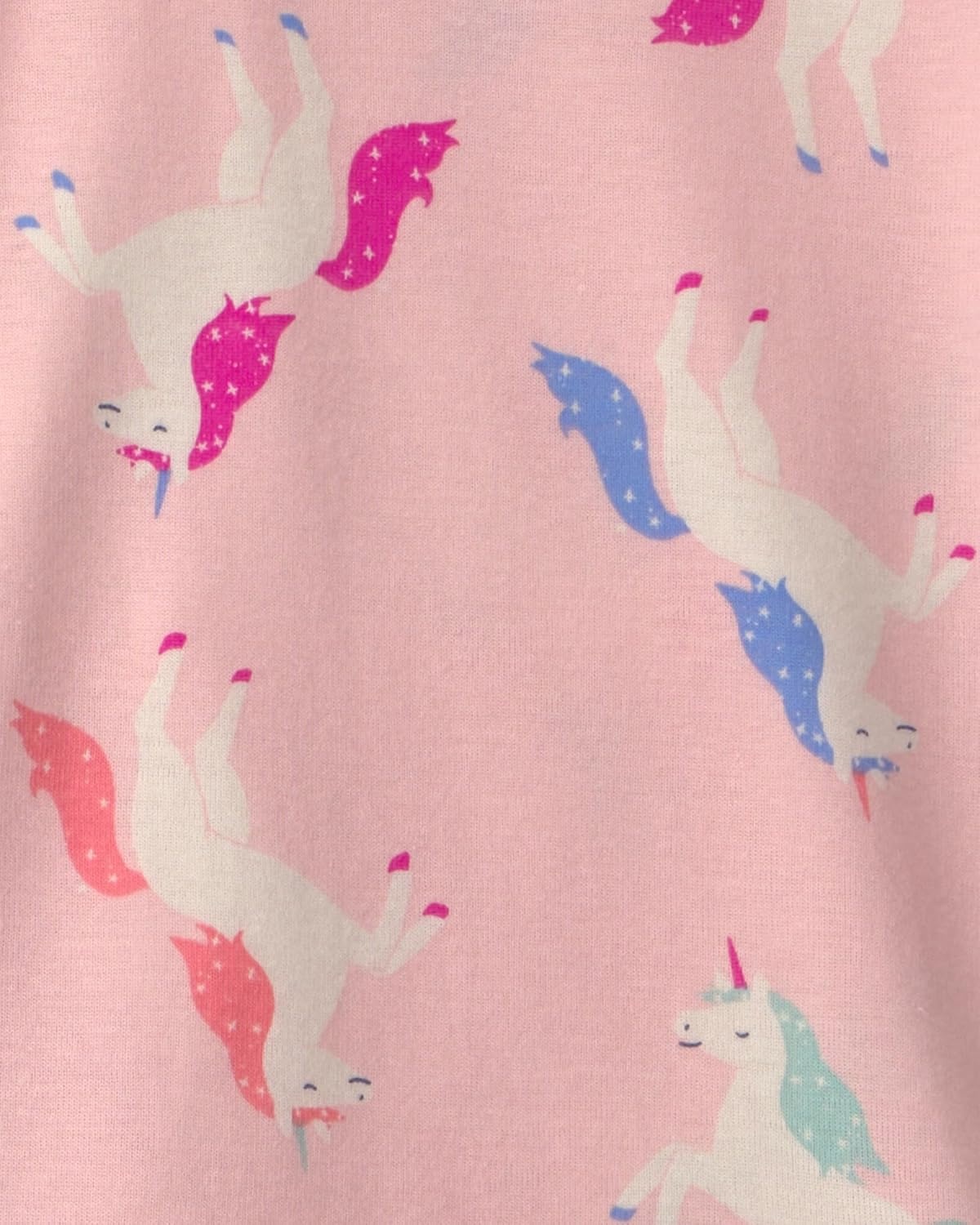 image:imageCarters Baby Girls 4piece Tight Fit Cotton Pajama SetPink Unicorn