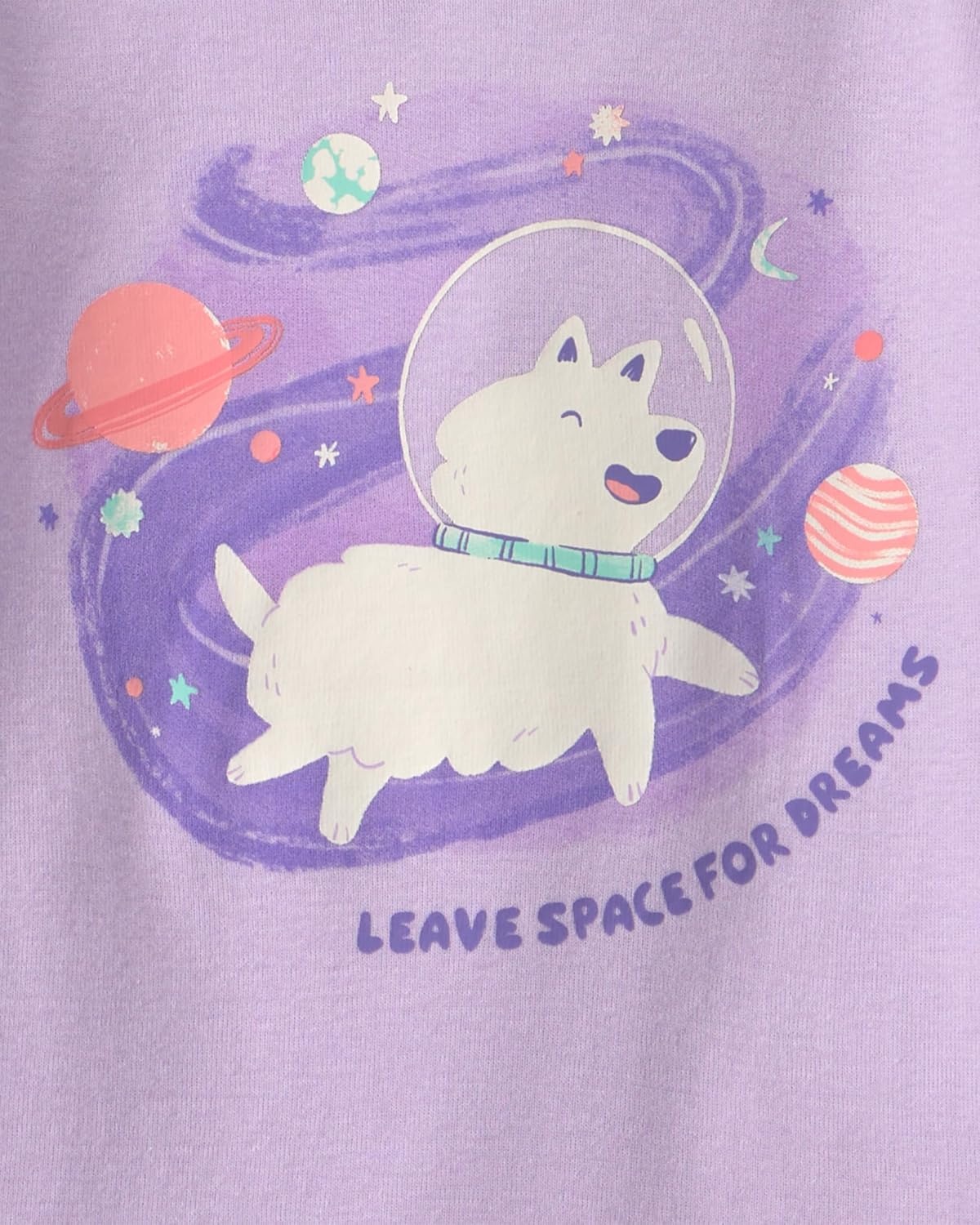 image:imageCarters Baby Girls 4piece Tight Fit Cotton Pajama SetPurple Space Dog