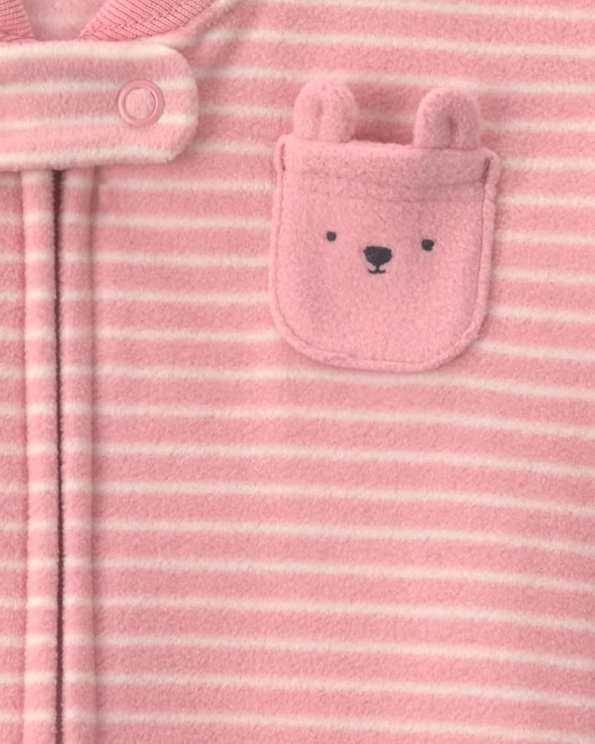 image:imageCarters Baby Girls Fleece Pj SleepbagPink Stripe