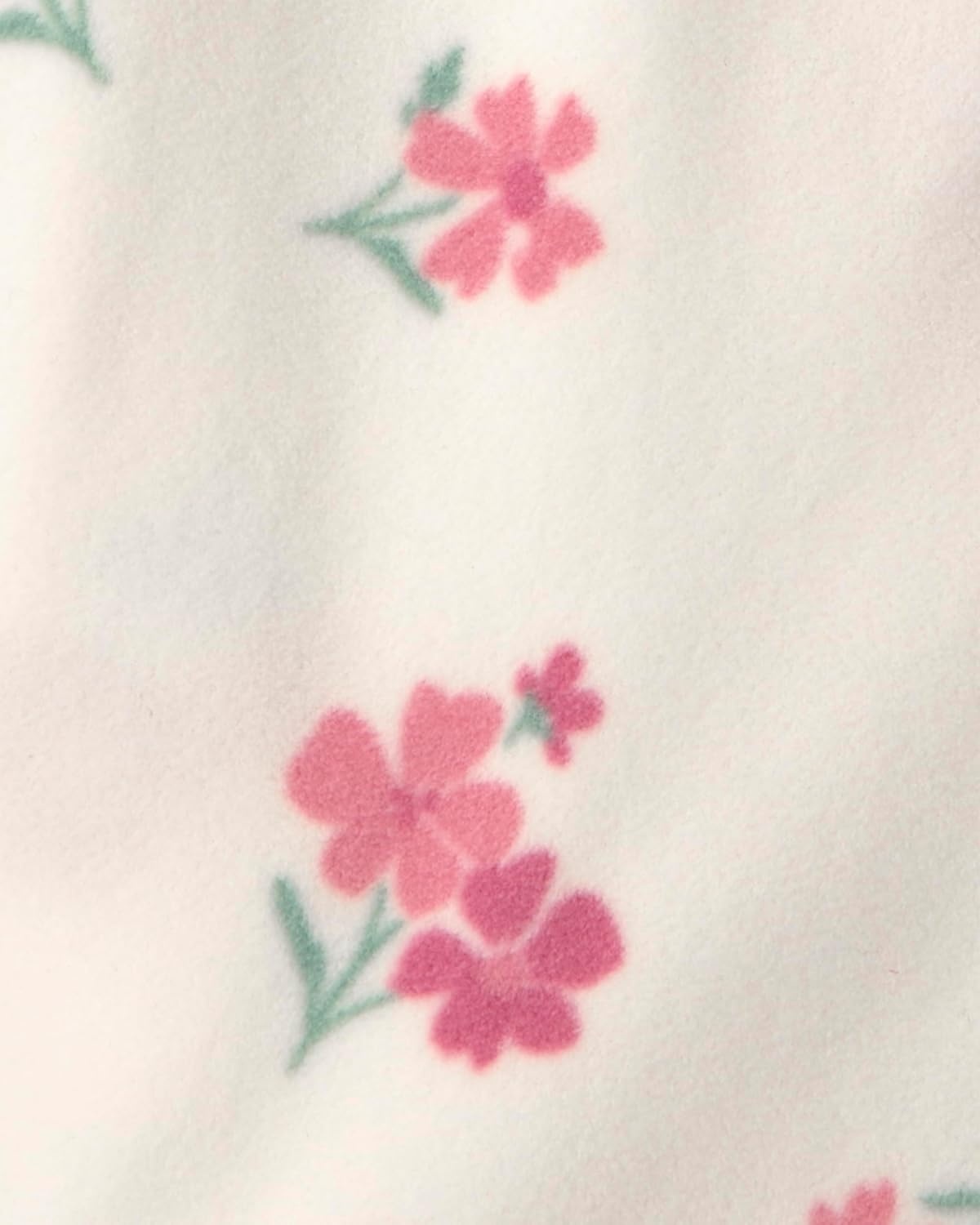 image:imageCarters Baby Girls Fleece Pj SleepbagWhite Pink Floral
