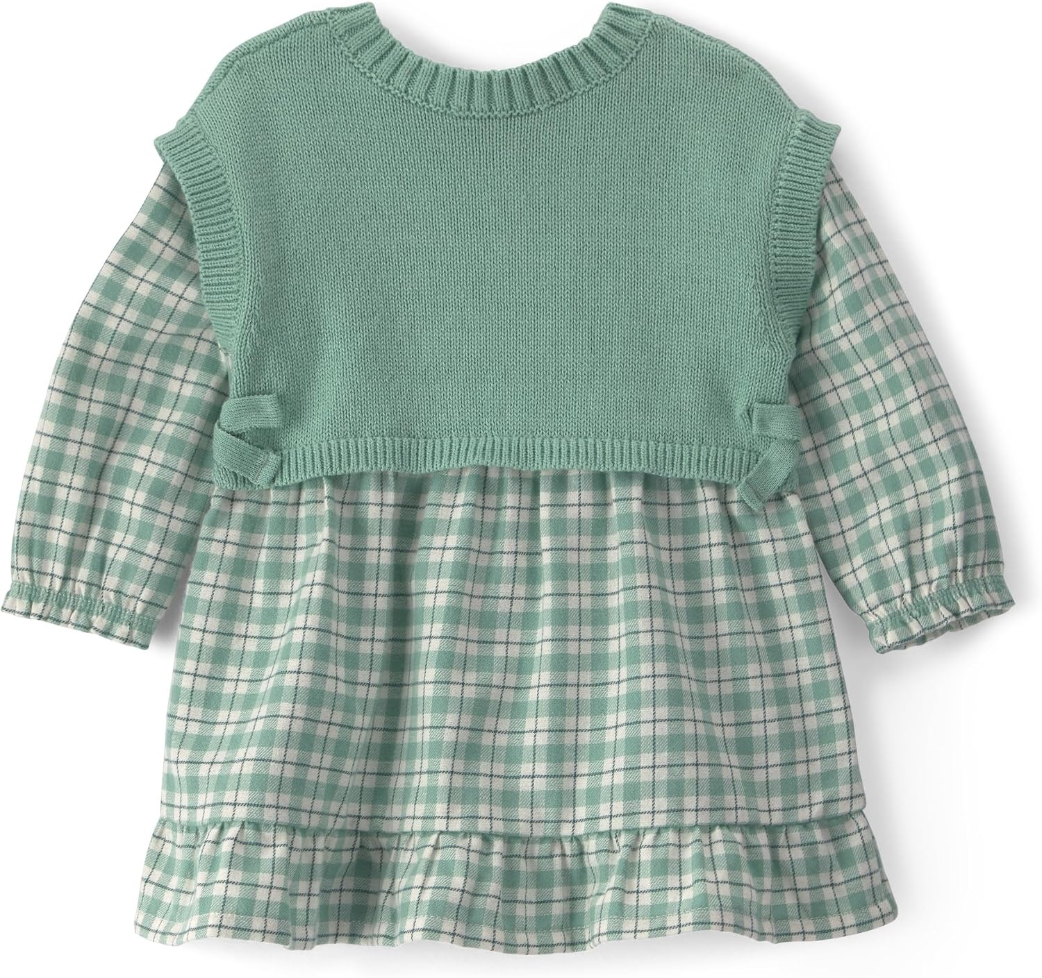 image:imageCarters Baby Girls Girl Dress Green CheckedGreen Checked