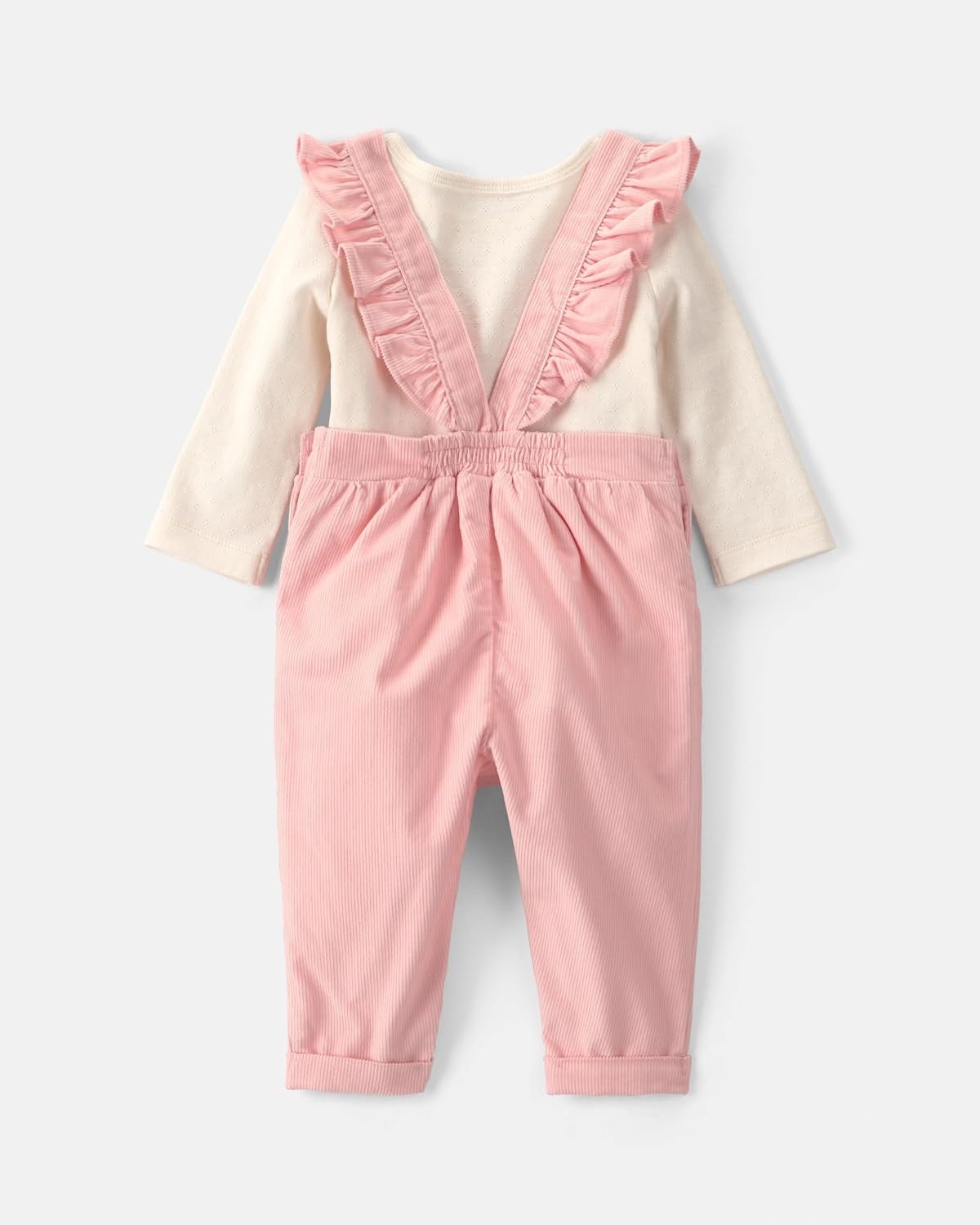 image:imageCarters Baby Girls Overall SetPink Cream Heart