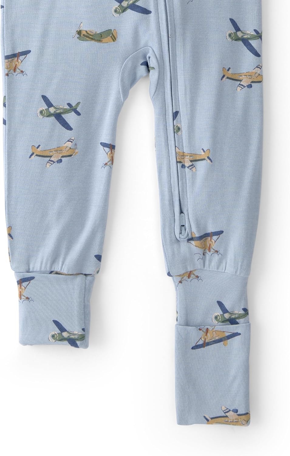 image:imageCarters Baby Girls Purelysoft 1piece PajamasBlue Vintage Plane