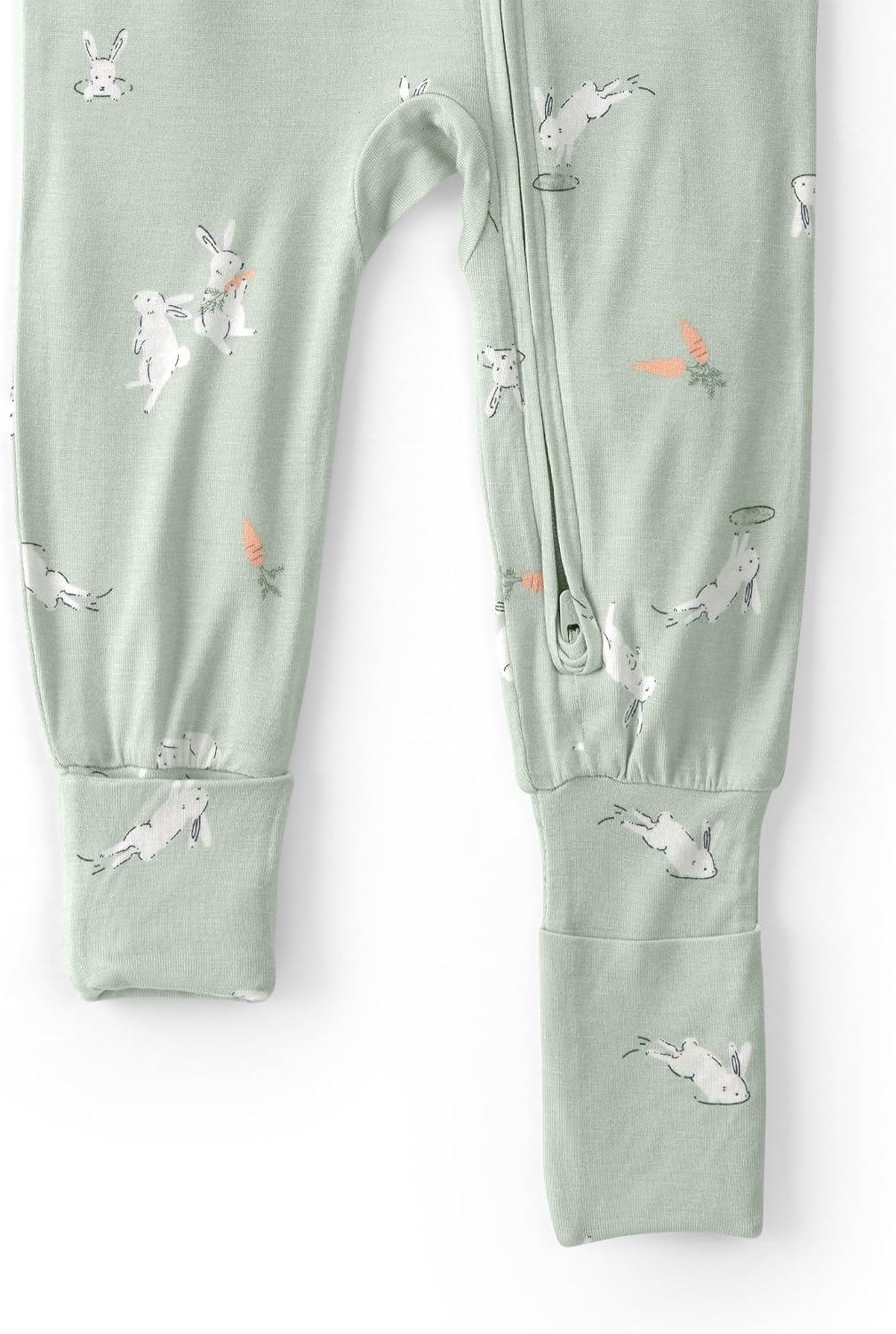 image:imageCarters Baby Girls Purelysoft 1piece PajamasGreen Easter Bunny