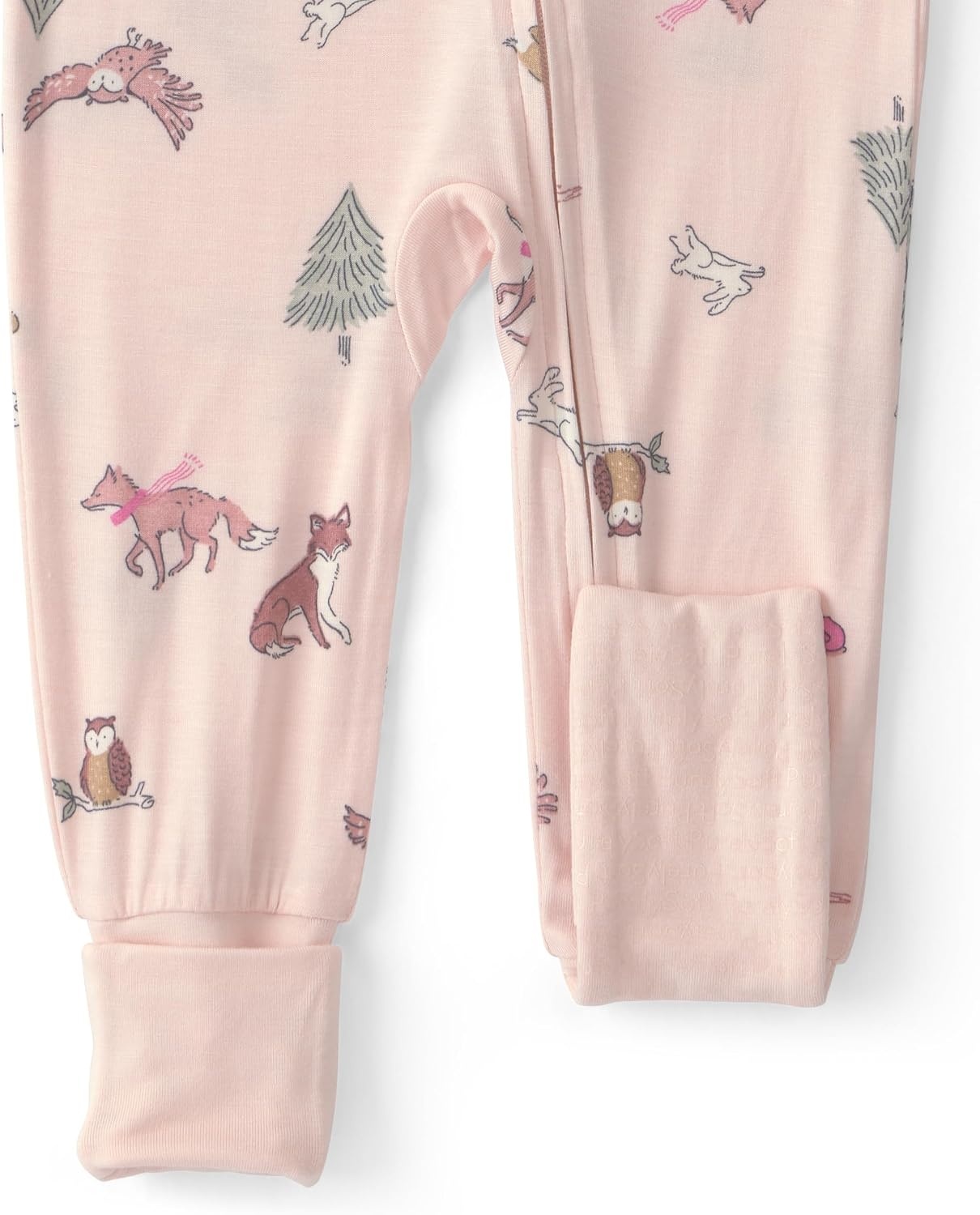image:imageCarters Baby Girls Purelysoft 1piece PajamasPink Woodland Print