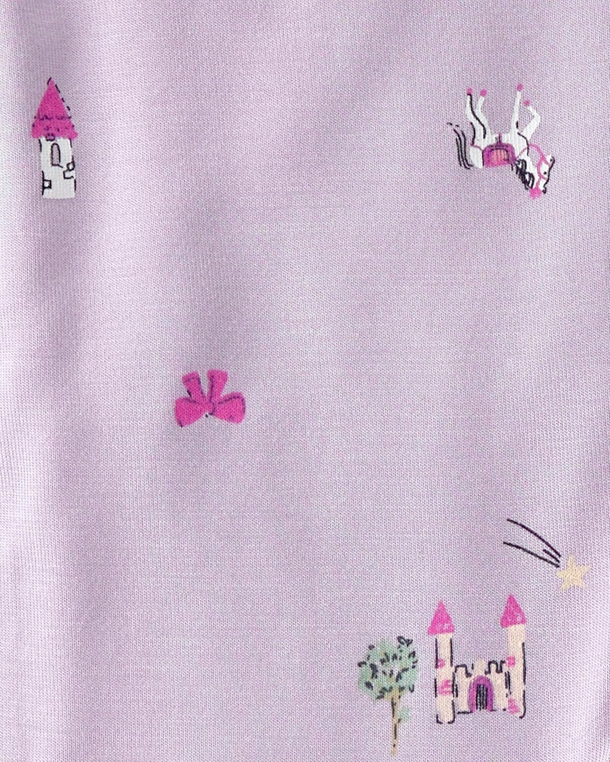 image:imageCarters Baby Girls Purelysoft 1piece PajamasPurple Fairytale
