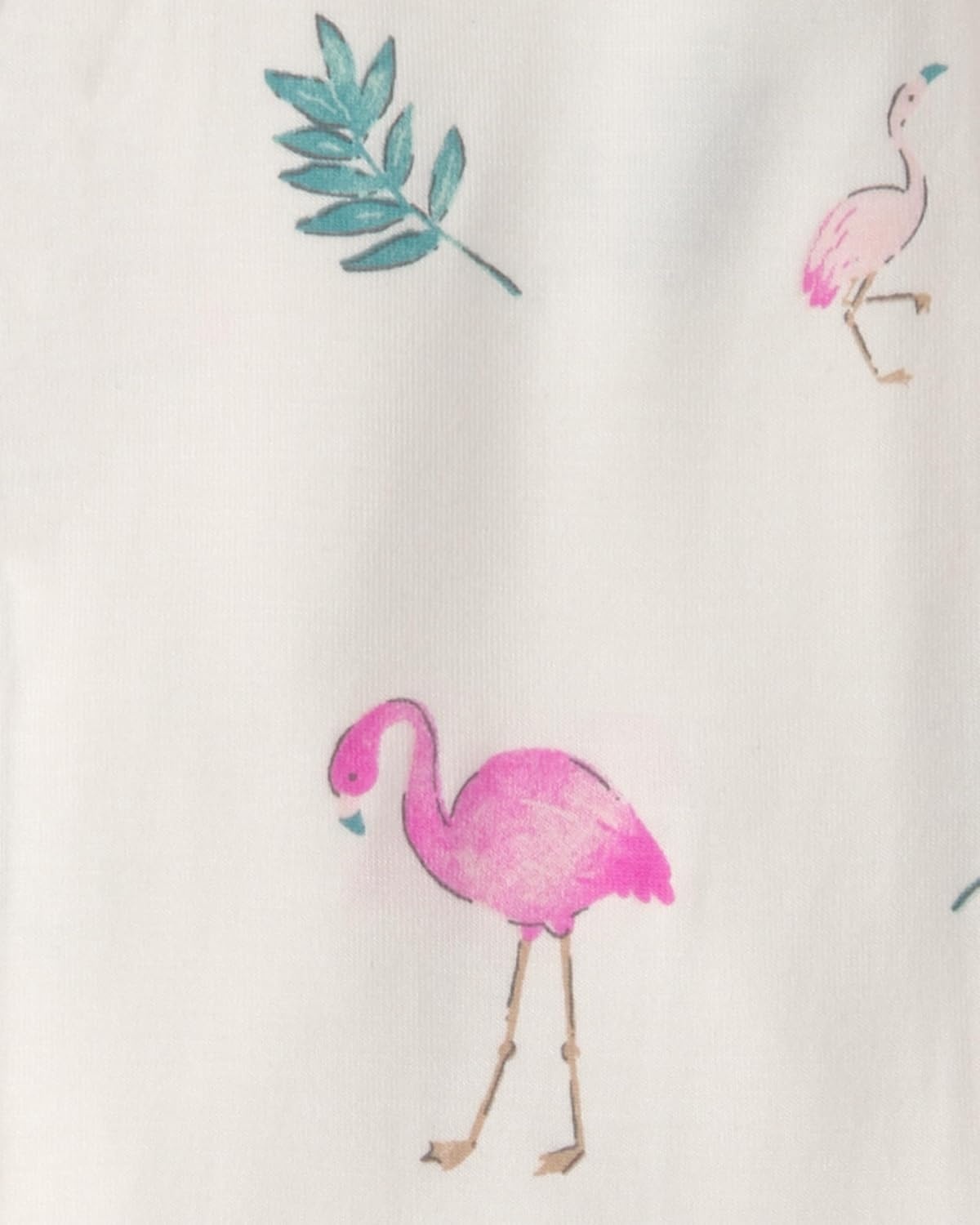 image:imageCarters Baby Girls Purelysoft 1piece PajamasWhite Flamingo