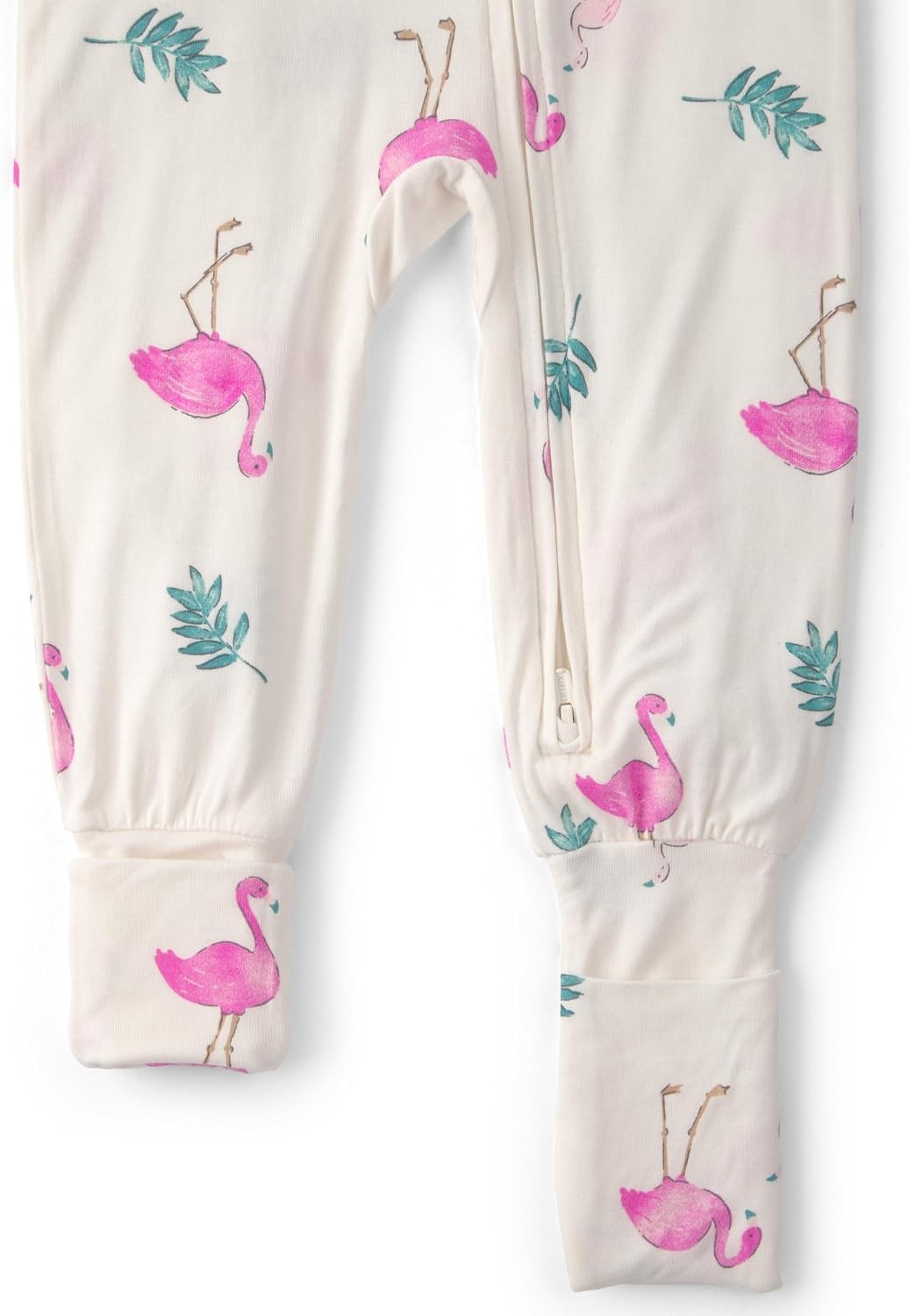 image:imageCarters Baby Girls Purelysoft 1piece PajamasWhite Flamingo