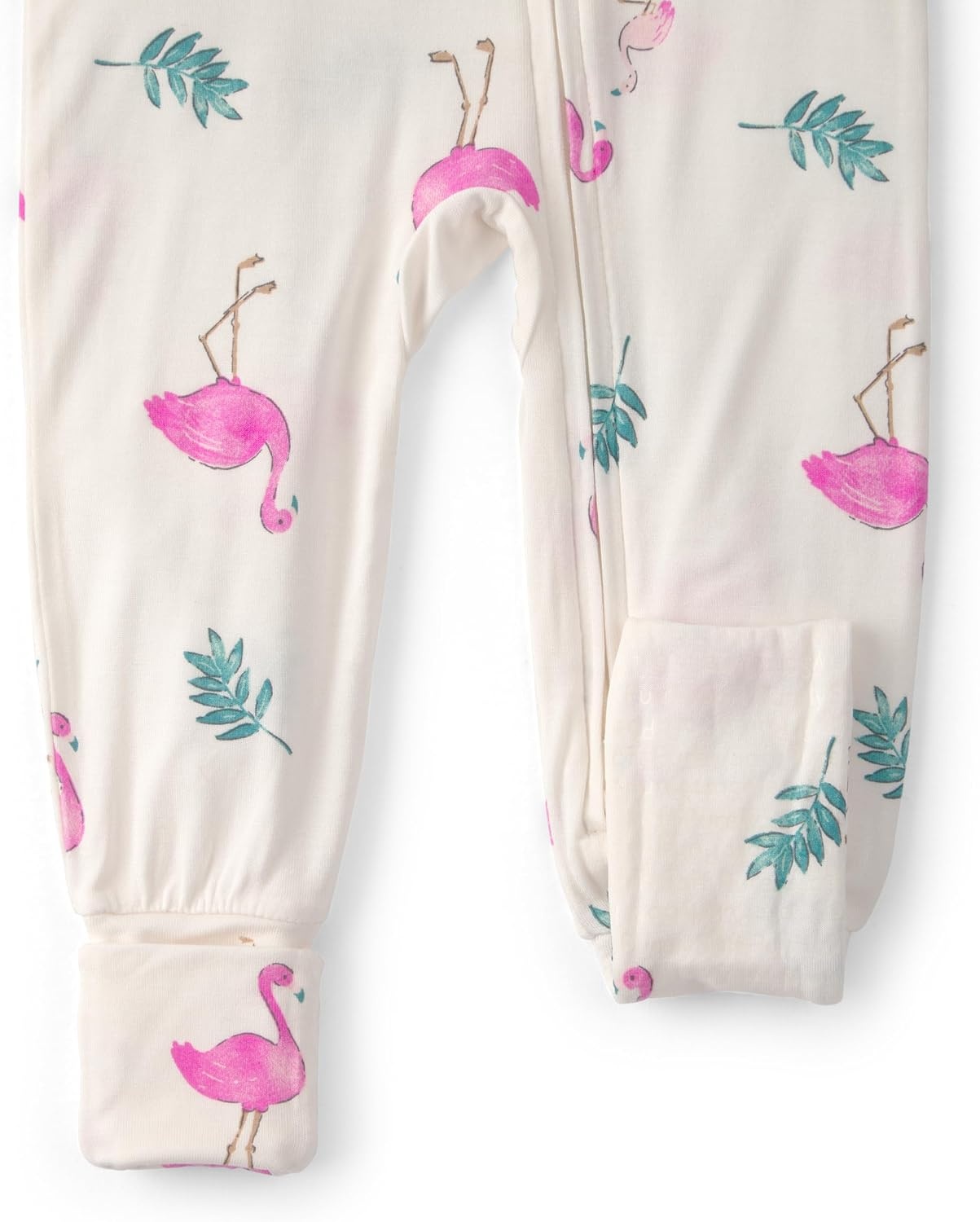 image:imageCarters Baby Girls Purelysoft 1piece PajamasWhite Flamingo