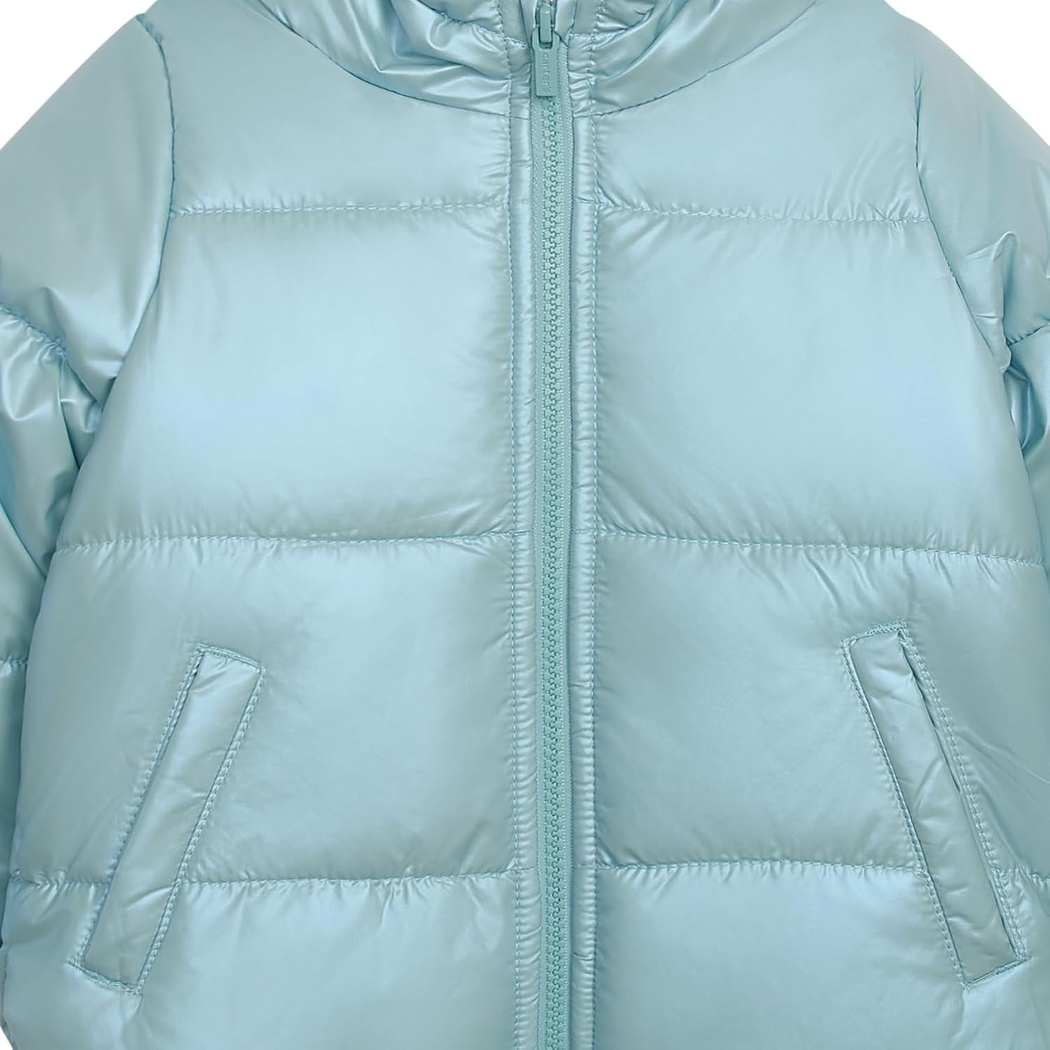 image:imageCarters Baby Girls Winter Coat Puffer Jacket with Sherpa Lined HoodIridescent Blue