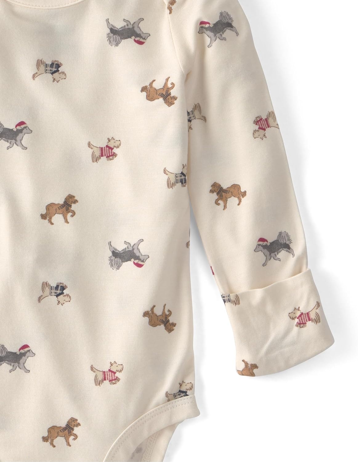 image:imageCarters Baby Purely Soft 2piece Bodysuit Pant SetIvory Cream Dog