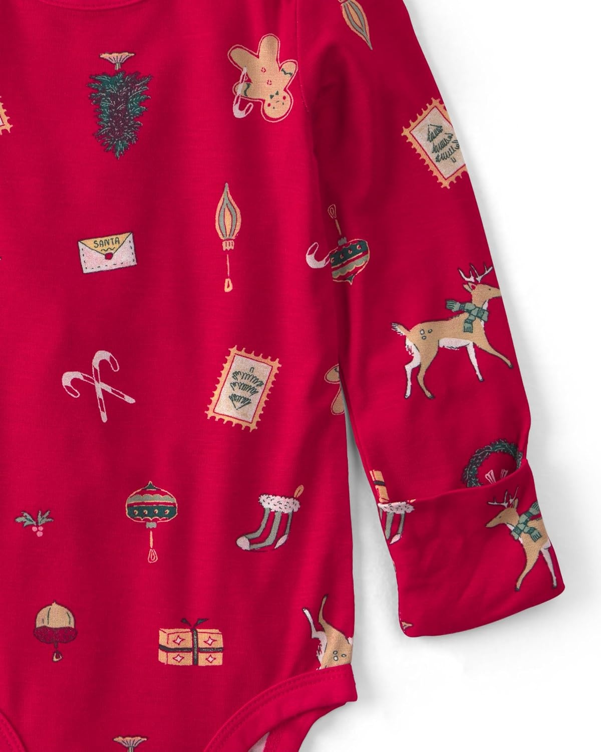 image:imageCarters Baby Purely Soft 2piece Bodysuit Pant SetRed Christmas Print