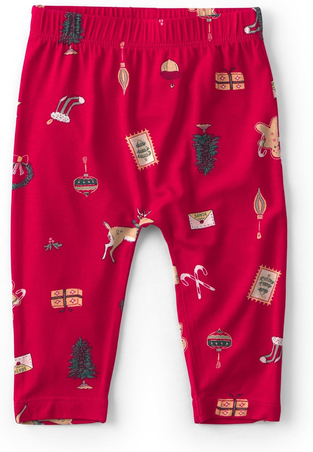 image:imageCarters Baby Purely Soft 2piece Bodysuit Pant SetRed Christmas Print