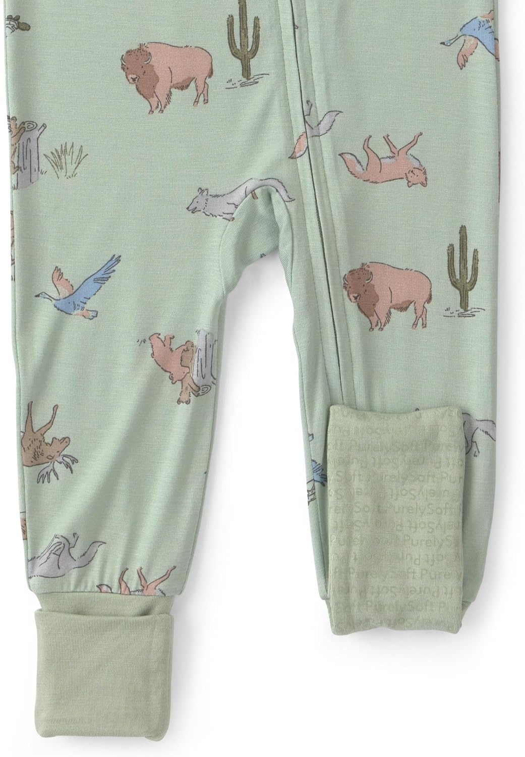 image:imageCarters Baby Purelysoft 1piece PajamasGreen Desert Print