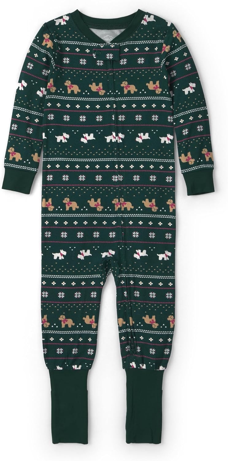 image:imageCarters Baby Purelysoft 1piece PajamasGreen Fair Isle