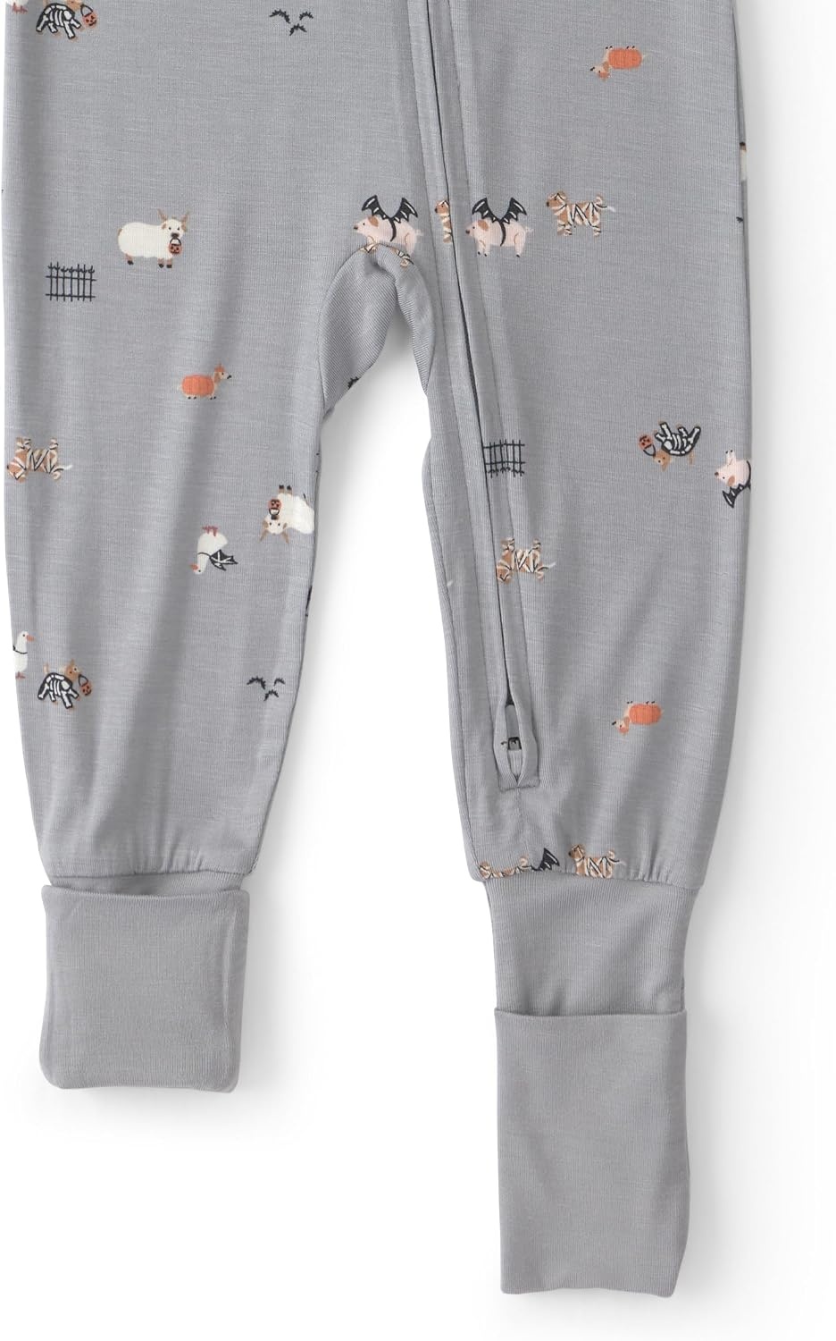 image:imageCarters Baby Purelysoft 1piece PajamasGrey Halloween Print