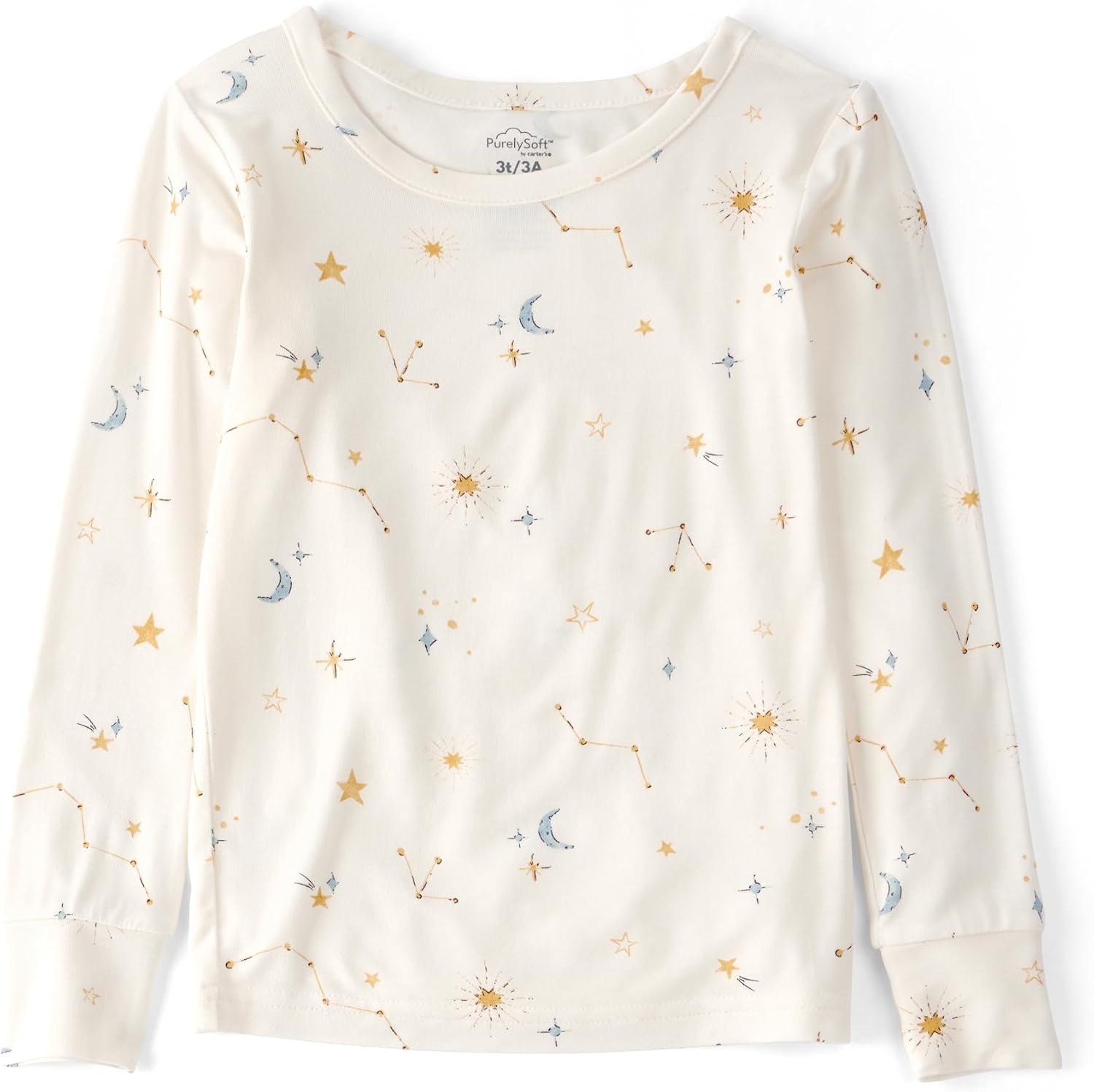 image:imageCarters Baby Purelysoft Longsleeve 2piece PajamasConstellation Print