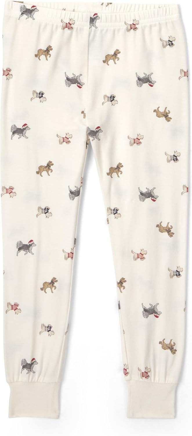 image:imageCarters Baby Purelysoft Longsleeve 2piece PajamasCream Dog Print