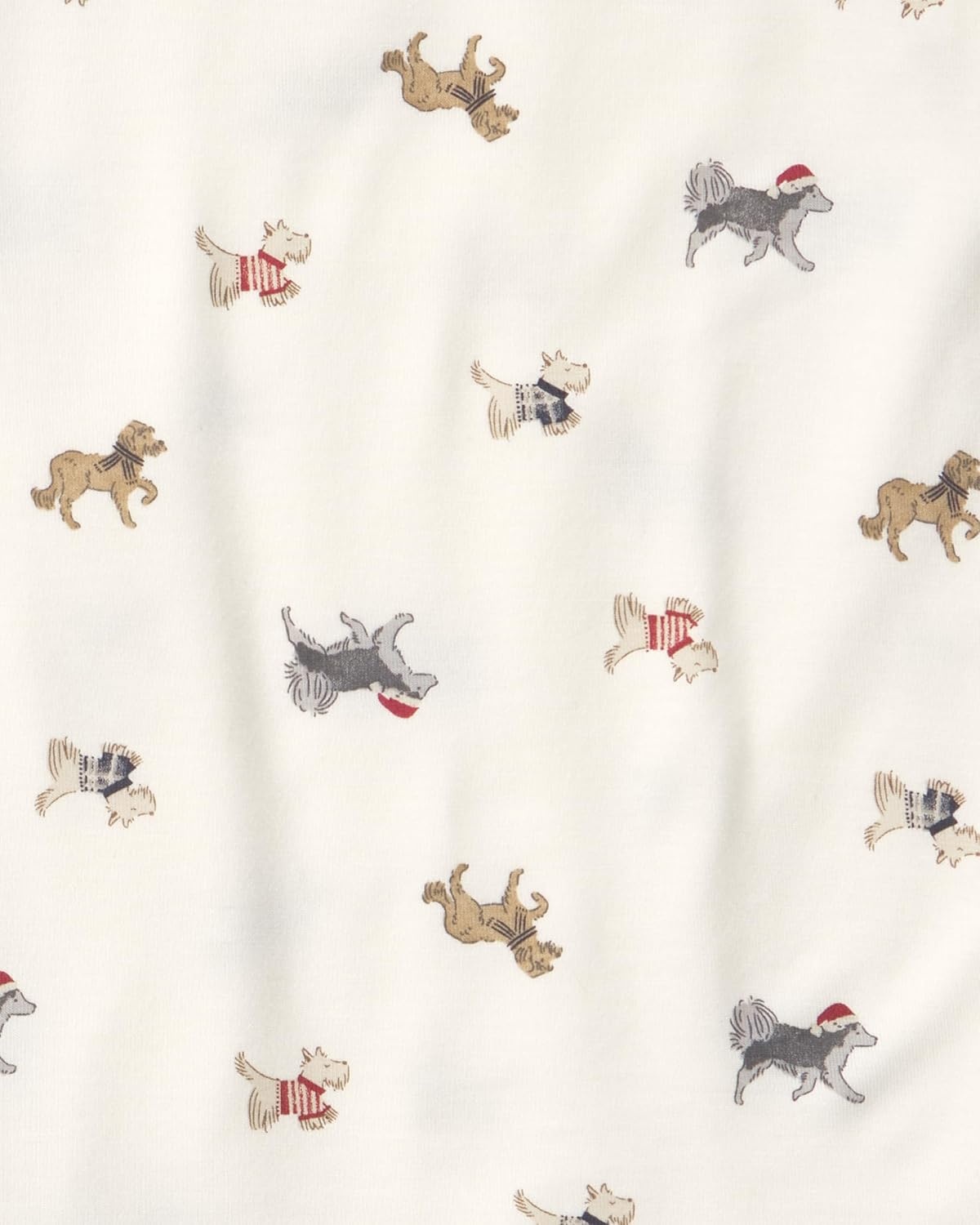 image:imageCarters Baby Purelysoft Longsleeve 2piece PajamasCream Dog Print