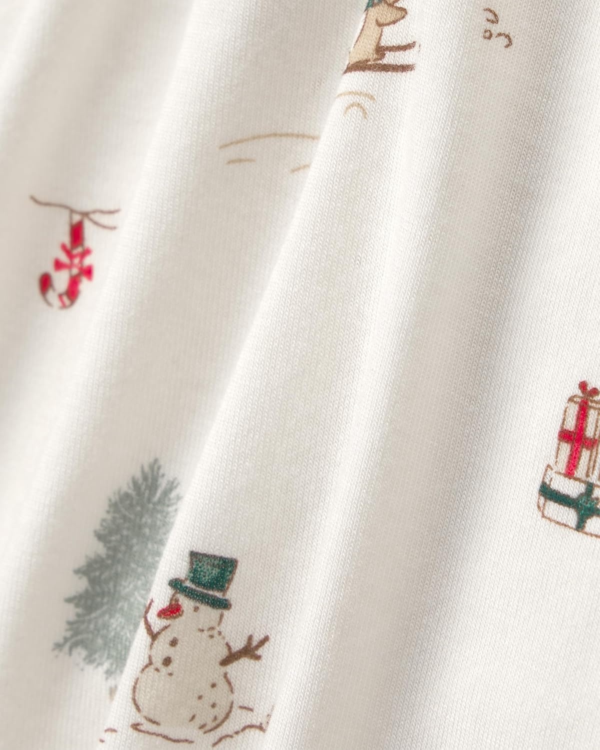 image:imageCarters Baby Purelysoft Longsleeve 2piece PajamasCream North Pole Print