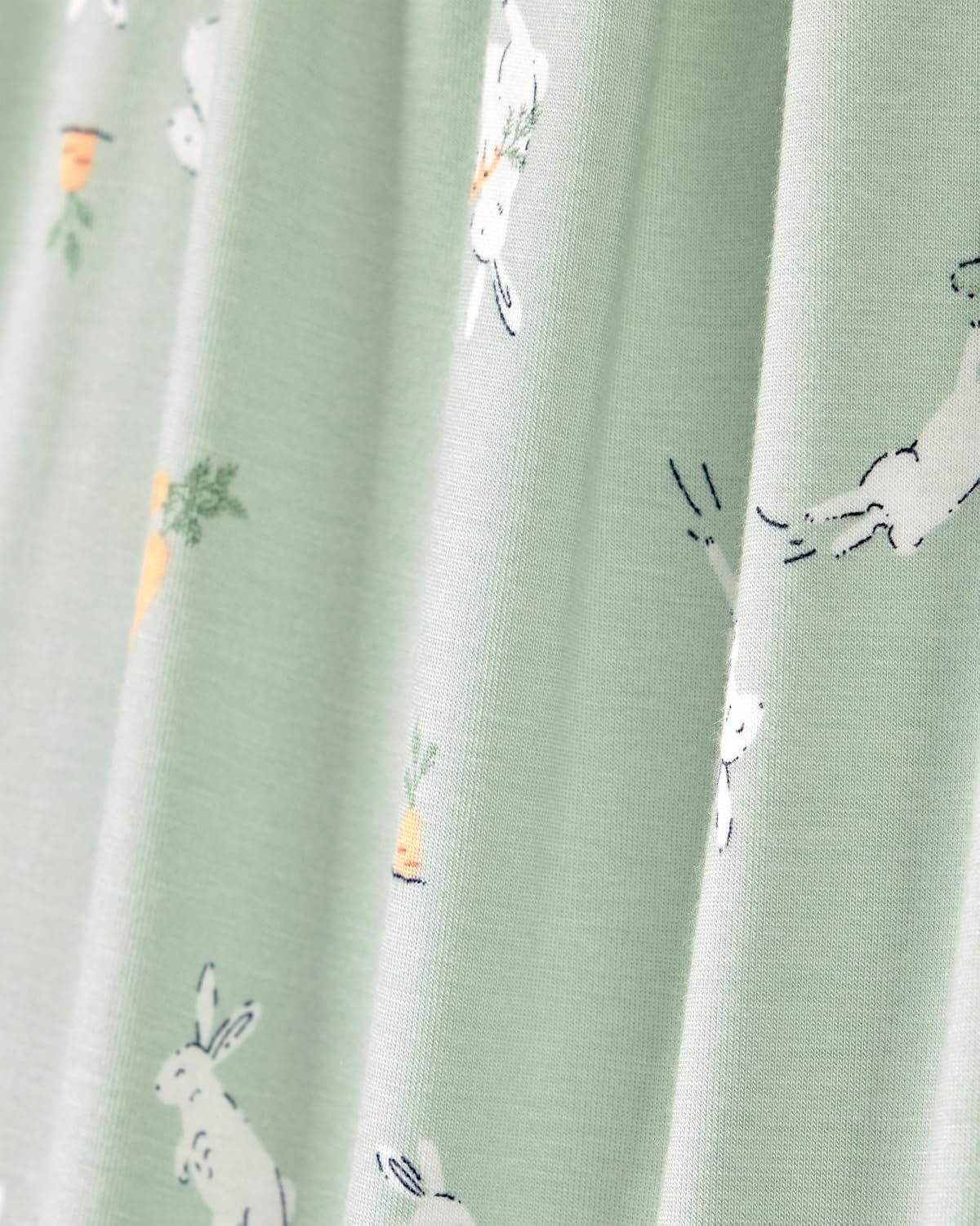 image:imageCarters Baby Purelysoft Longsleeve 2piece PajamasGreen Bunny