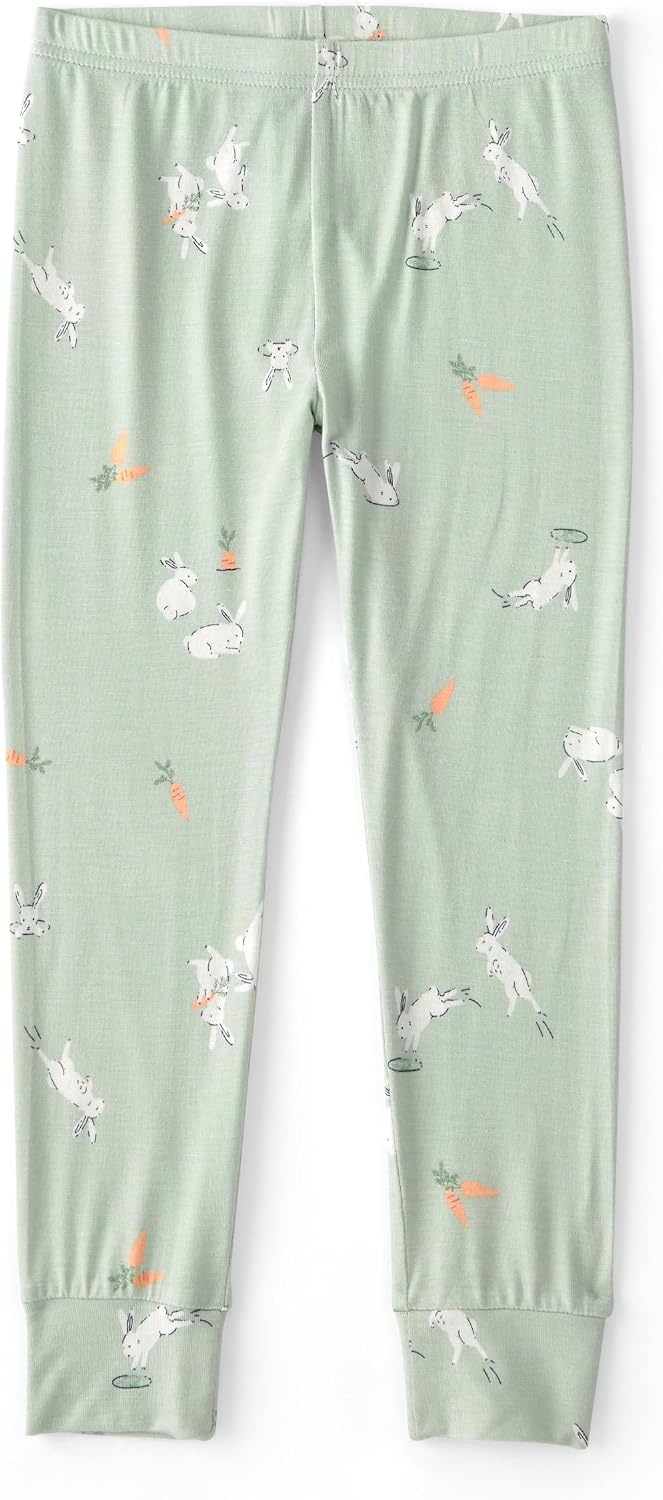 image:imageCarters Baby Purelysoft Longsleeve 2piece PajamasGreen Bunny