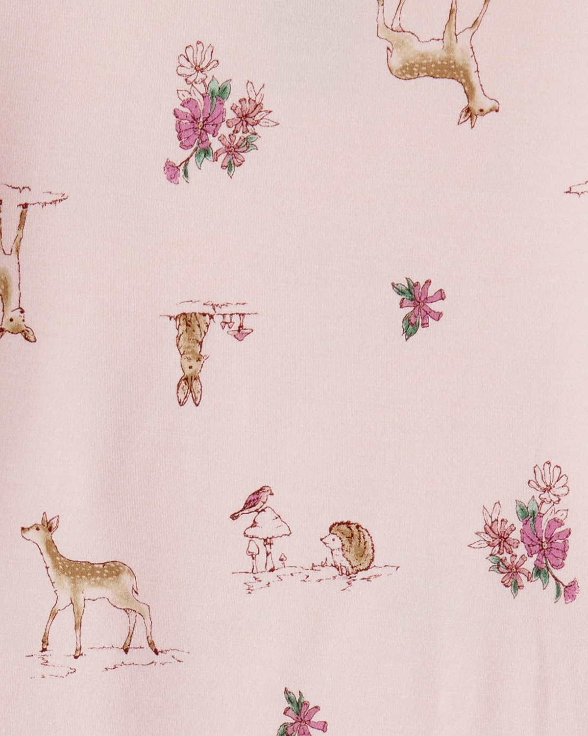 image:imageCarters Baby Purelysoft Longsleeve 2piece PajamasPink Woodland