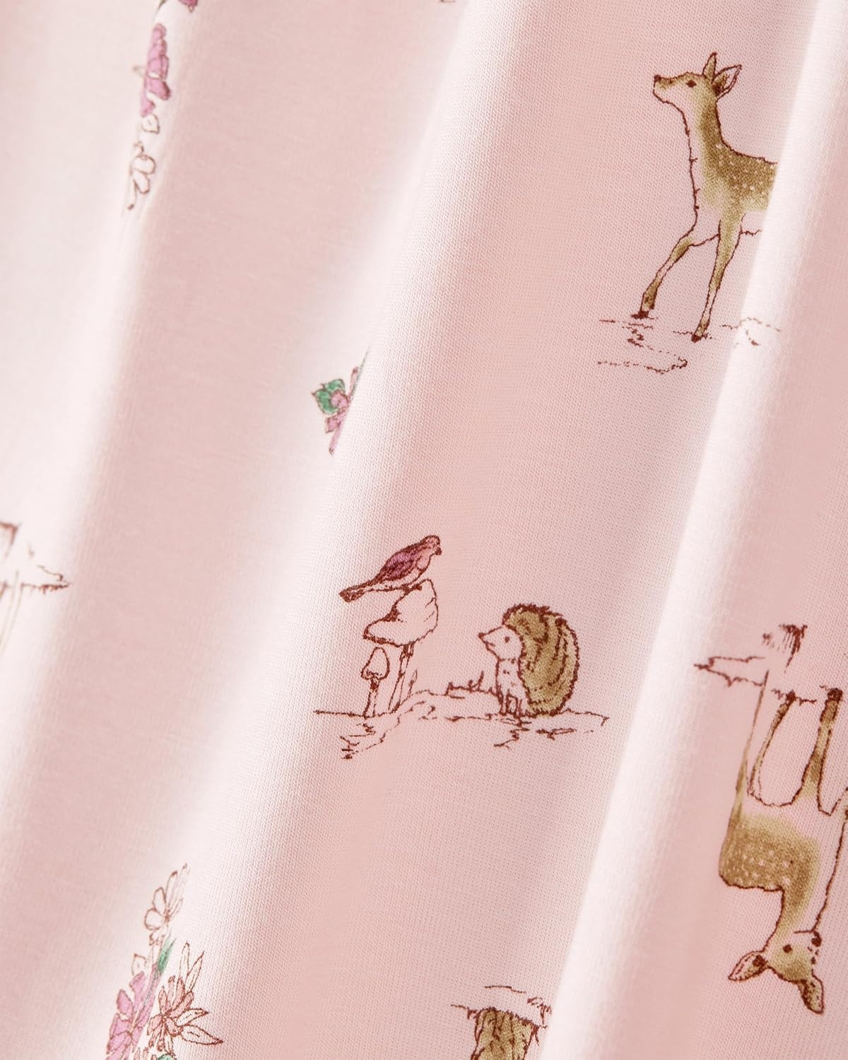 image:imageCarters Baby Purelysoft Longsleeve 2piece PajamasPink Woodland