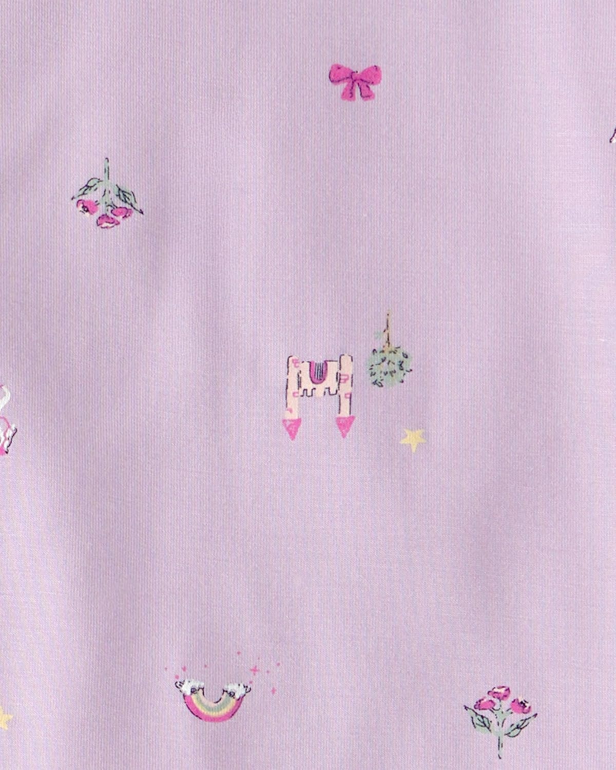 image:imageCarters Baby Purelysoft Longsleeve 2piece PajamasPurple Fairytale