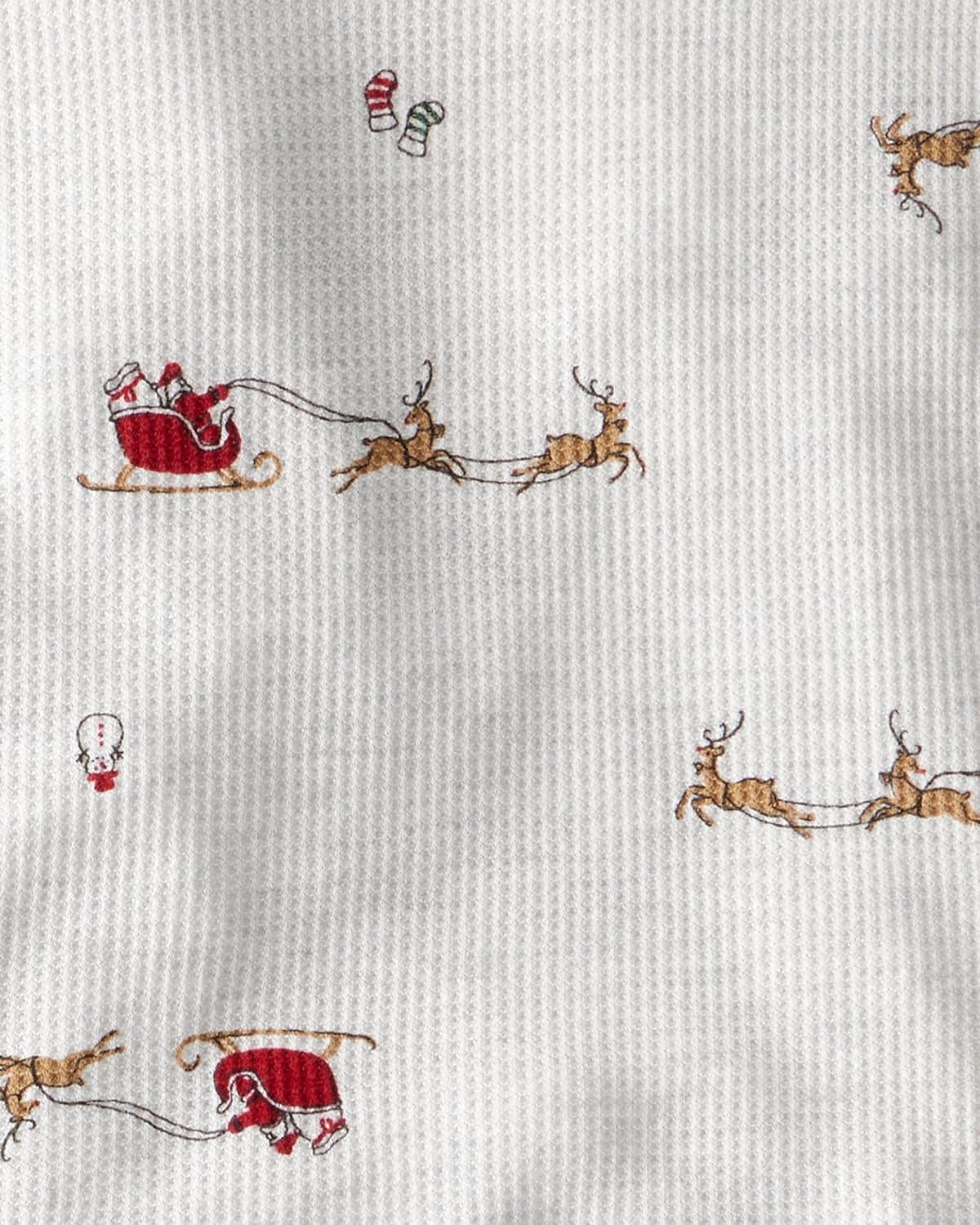 image:imageCarters Baby Purelysoft Longsleeve 2piece PajamasReindeer Santa Sleigh