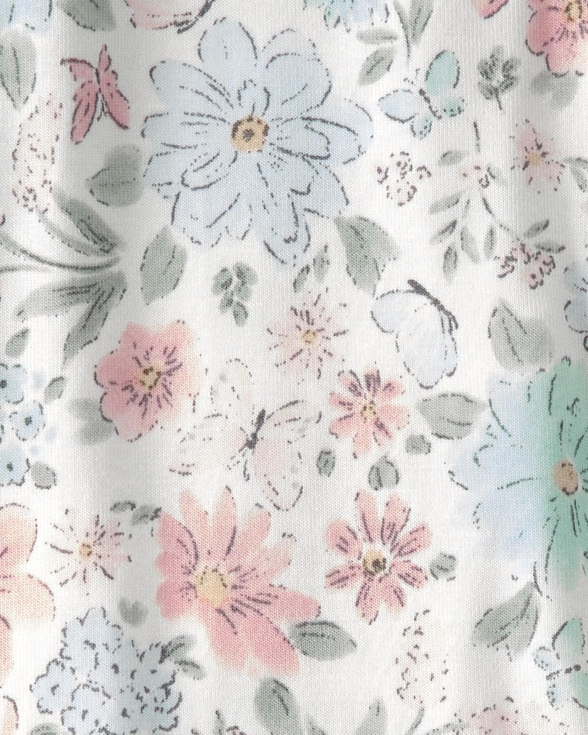 image:imageCarters Baby Purelysoft Sleep and Play PajamasGarden Print