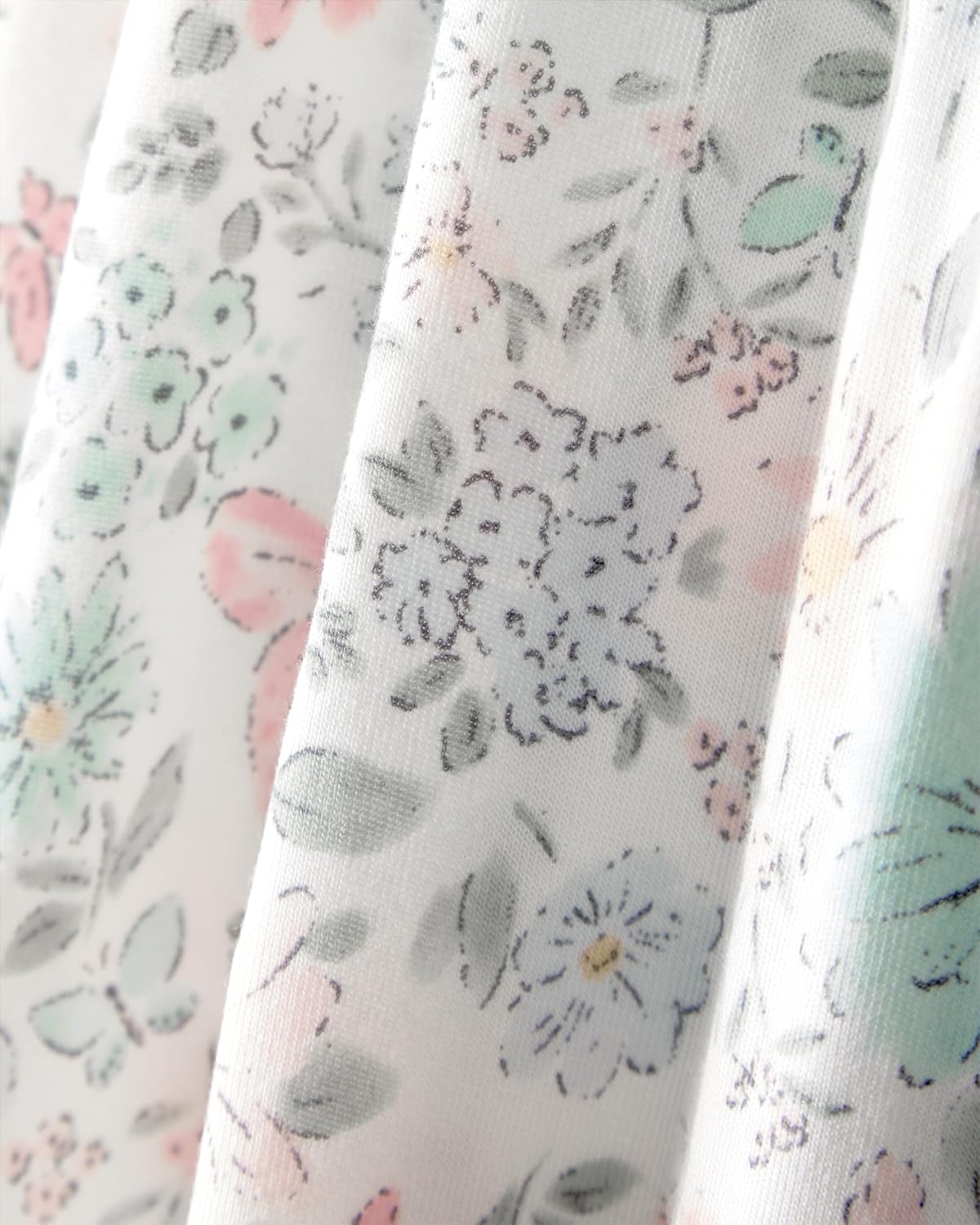 image:imageCarters Baby Purelysoft Sleep and Play PajamasGarden Print