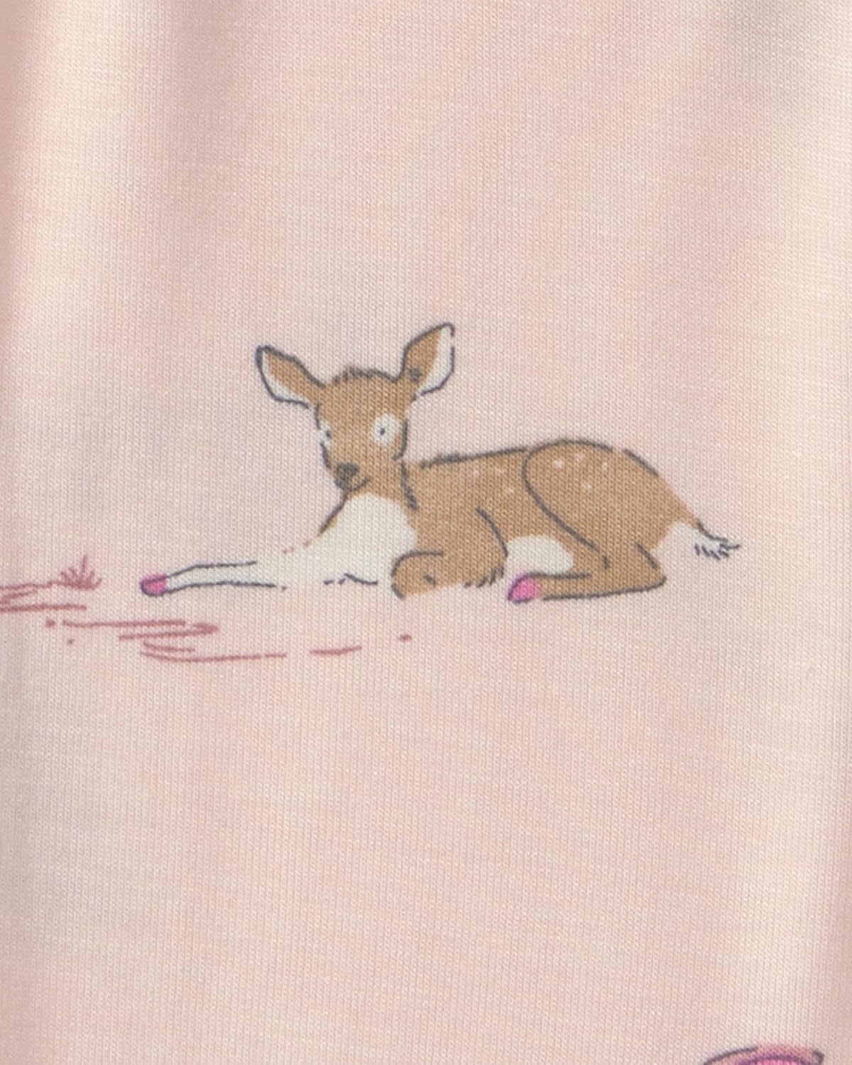 image:imageCarters Baby Purelysoft Sleep and Play PajamasPink Woodland Print
