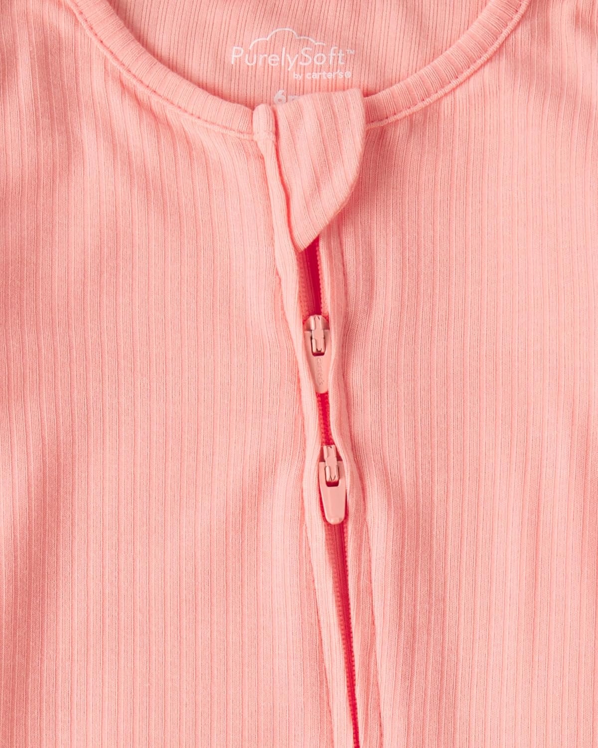image:imageCarters Baby Purelysoft Sleep and Play PajamasSolid Pink