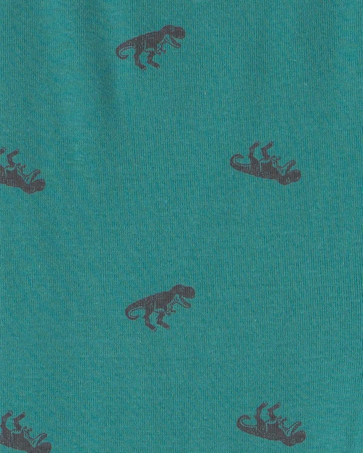 image:imageCarters Boys 4piece Tight Fit Cotton Pajama SetGreen Dino