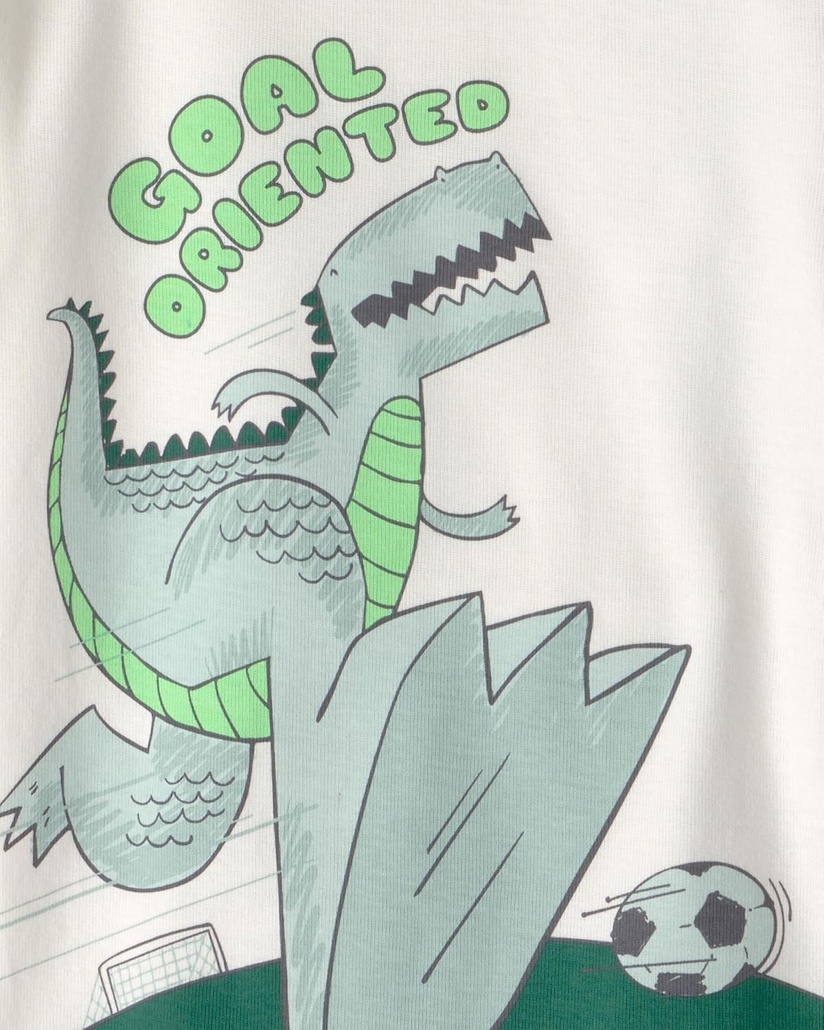 image:imageCarters Boys 4piece Tight Fit Cotton Pajama SetGreenWhite Dinosaur