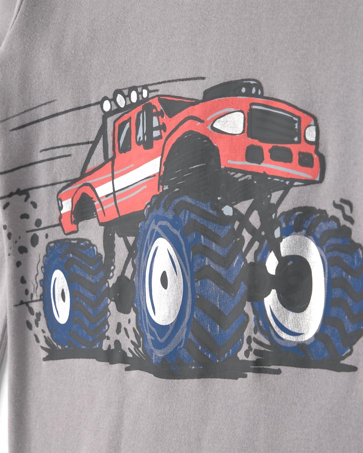 image:imageCarters Boys 4piece Tight Fit Cotton Pajama SetMonster Truck Grey