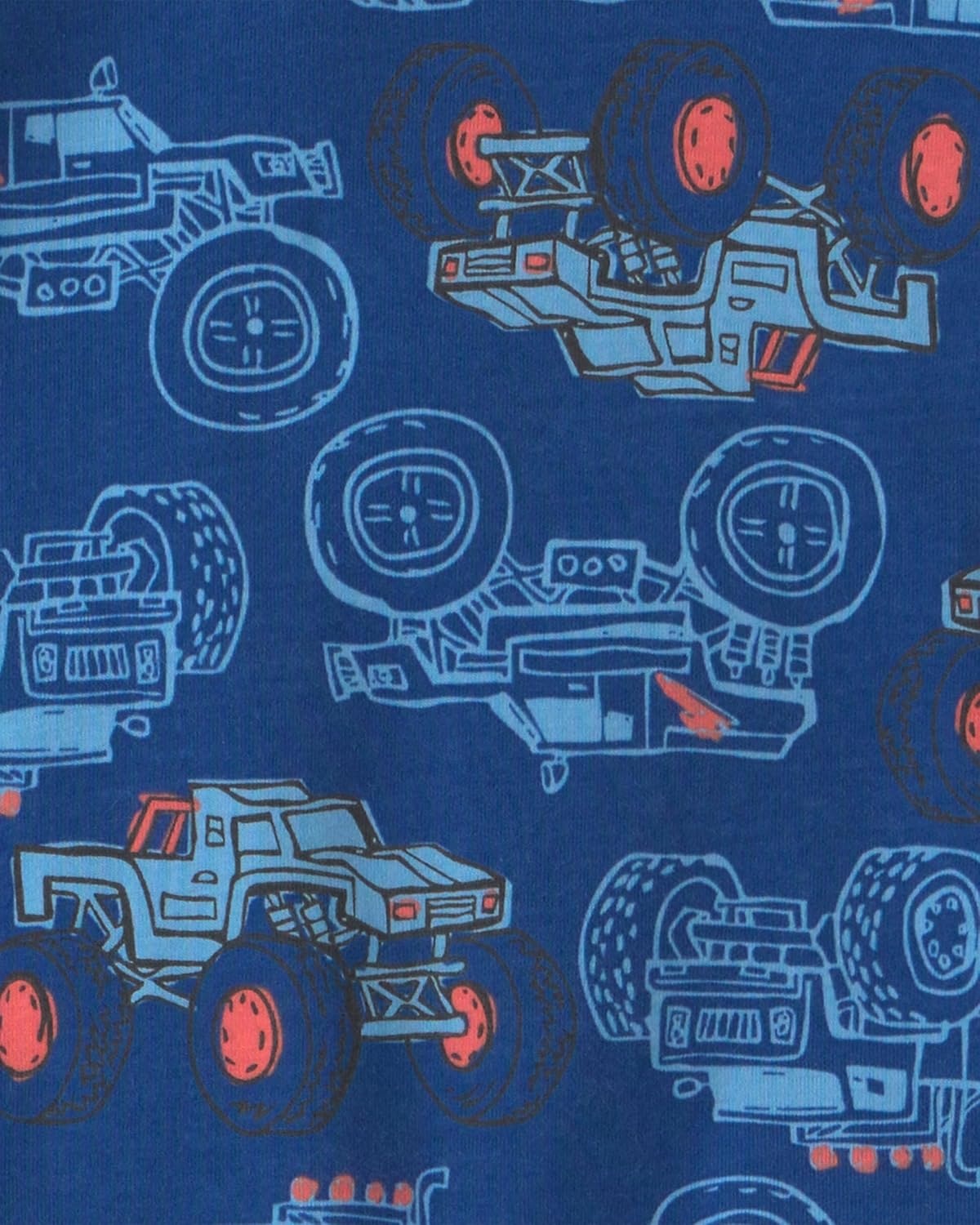 image:imageCarters Boys 4piece Tight Fit Cotton Pajama SetMonster Truck Grey