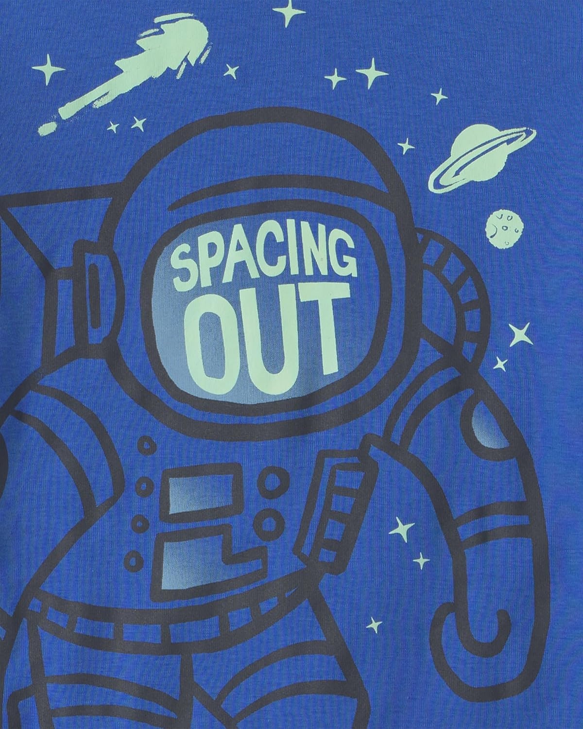 image:imageCarters Boys 4piece Tight Fit Cotton Pajama SetSpace Blue Astronaut