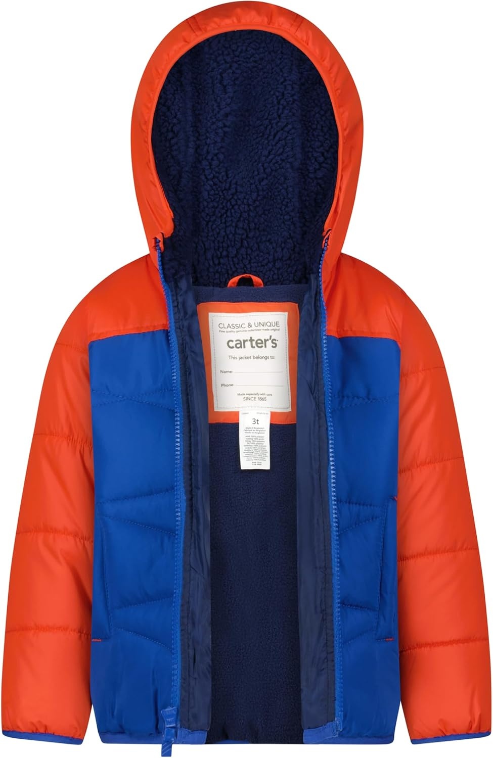 image:imageCarters Boys Boys Heavyweight Winter Jacket Warm Hooded Waterresistant Winter CoatOrange