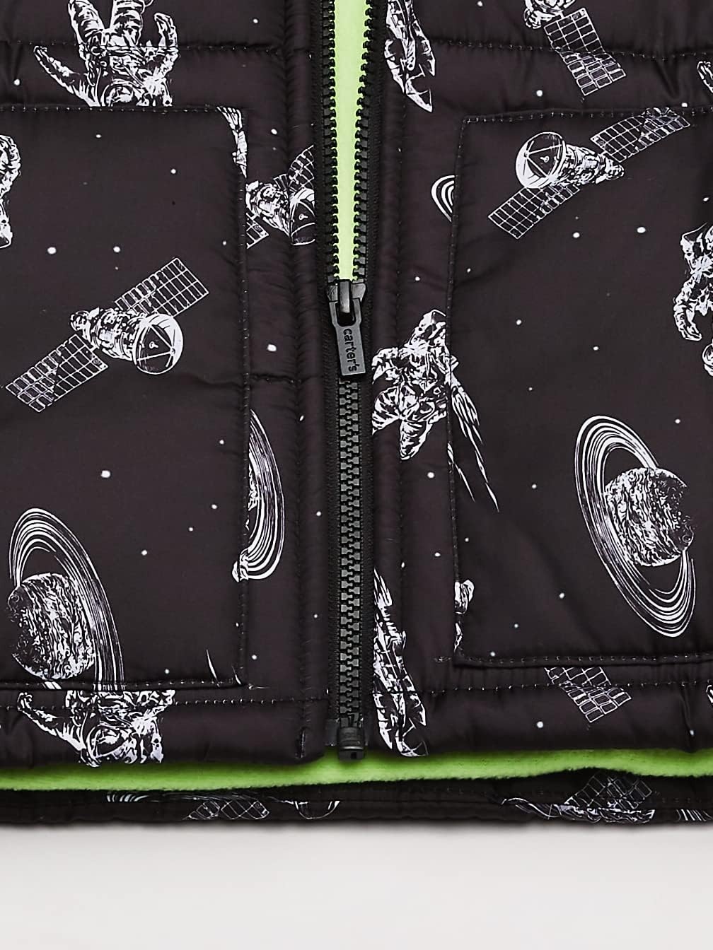 image:imageCarters Boys Toddler Fleece Lined Midweight JacketBlack Space Print