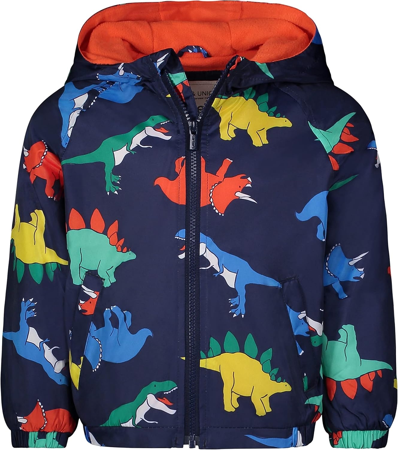 image:imageCarters Boys Toddler Fleece Lined Midweight JacketNavy Colorful Dino